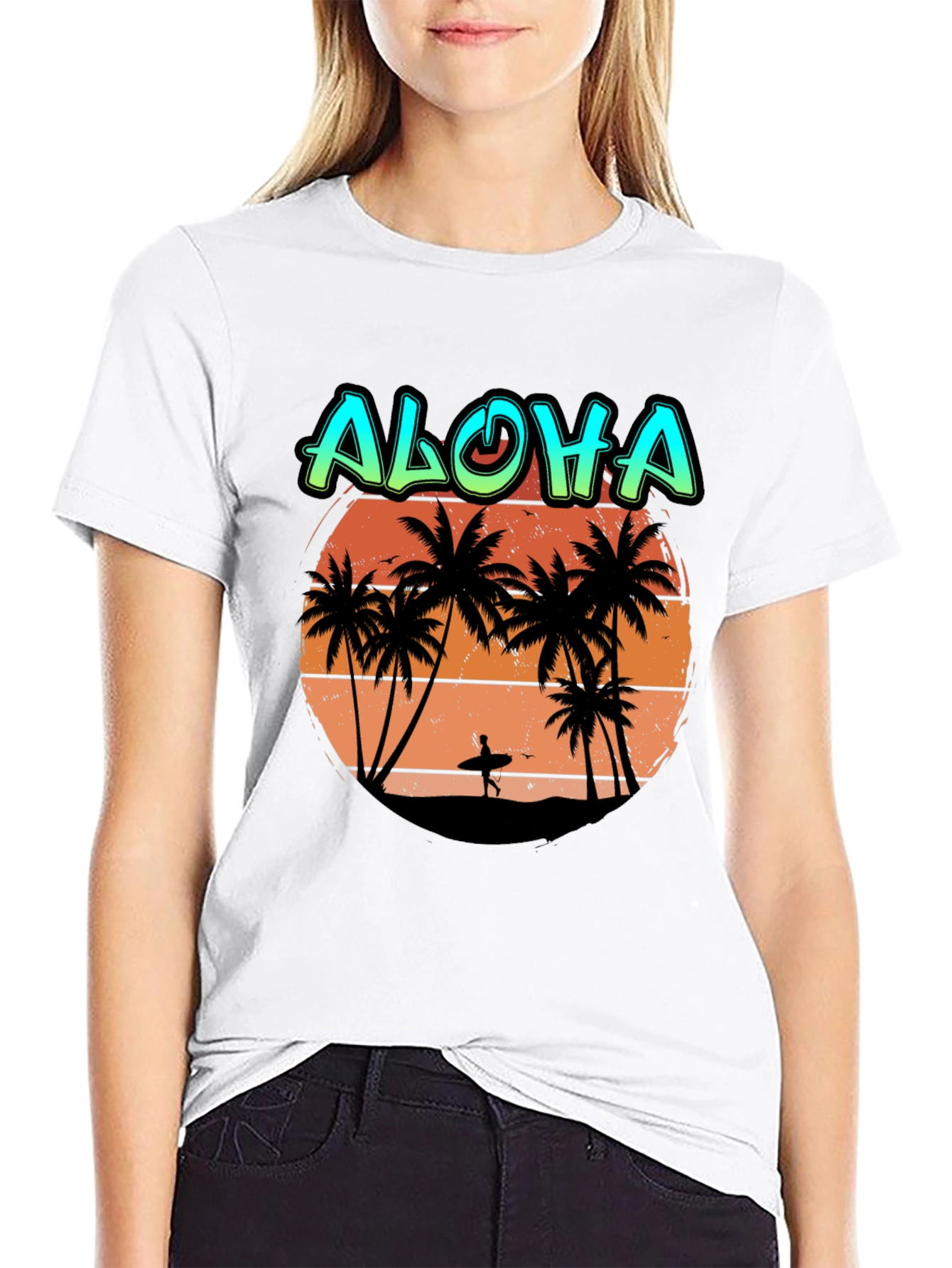 Aloha Beach Sunset T-Shirt - Tropical Island Vibes