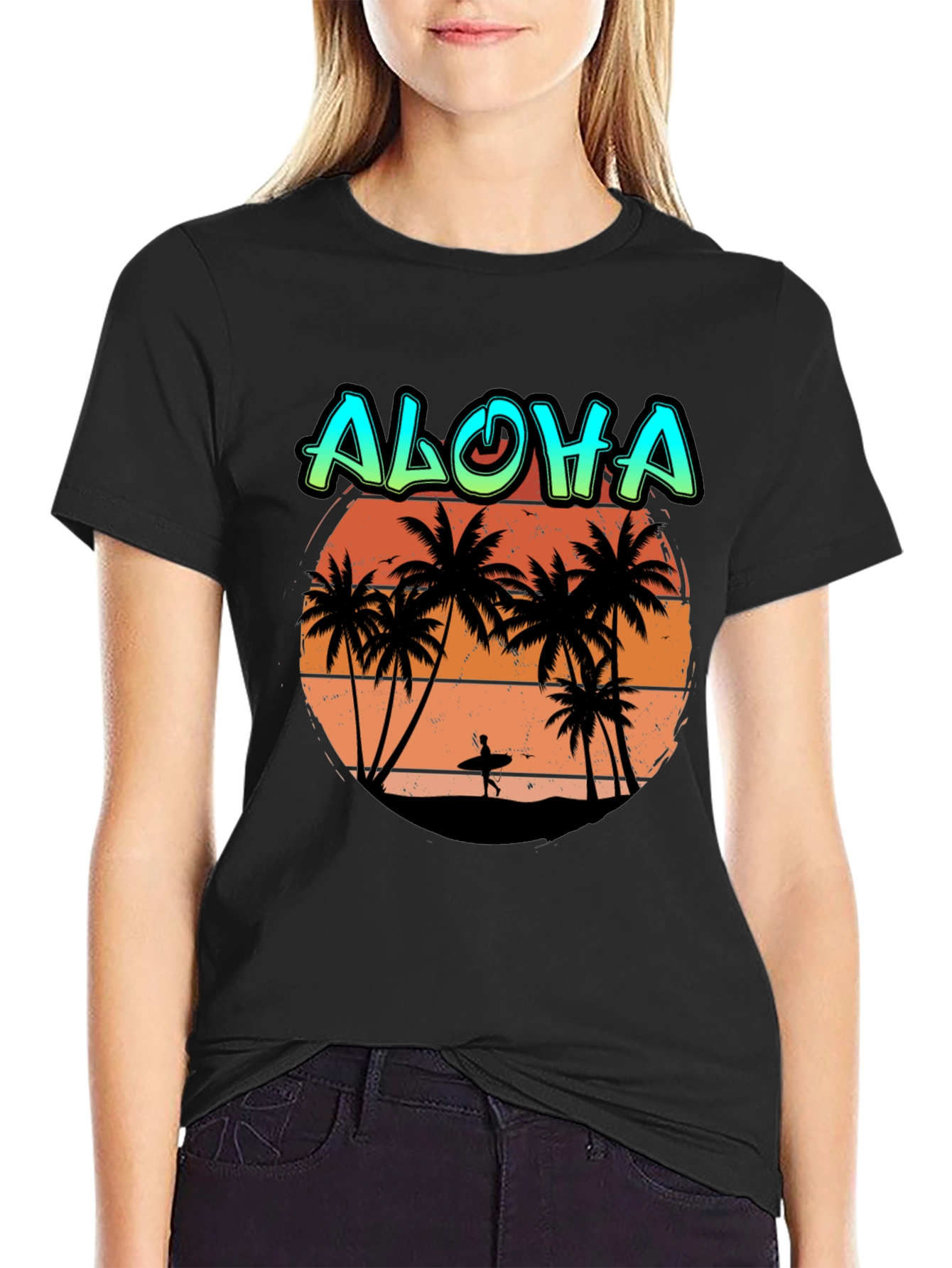Aloha Beach Sunset T-Shirt - Tropical Island Vibes