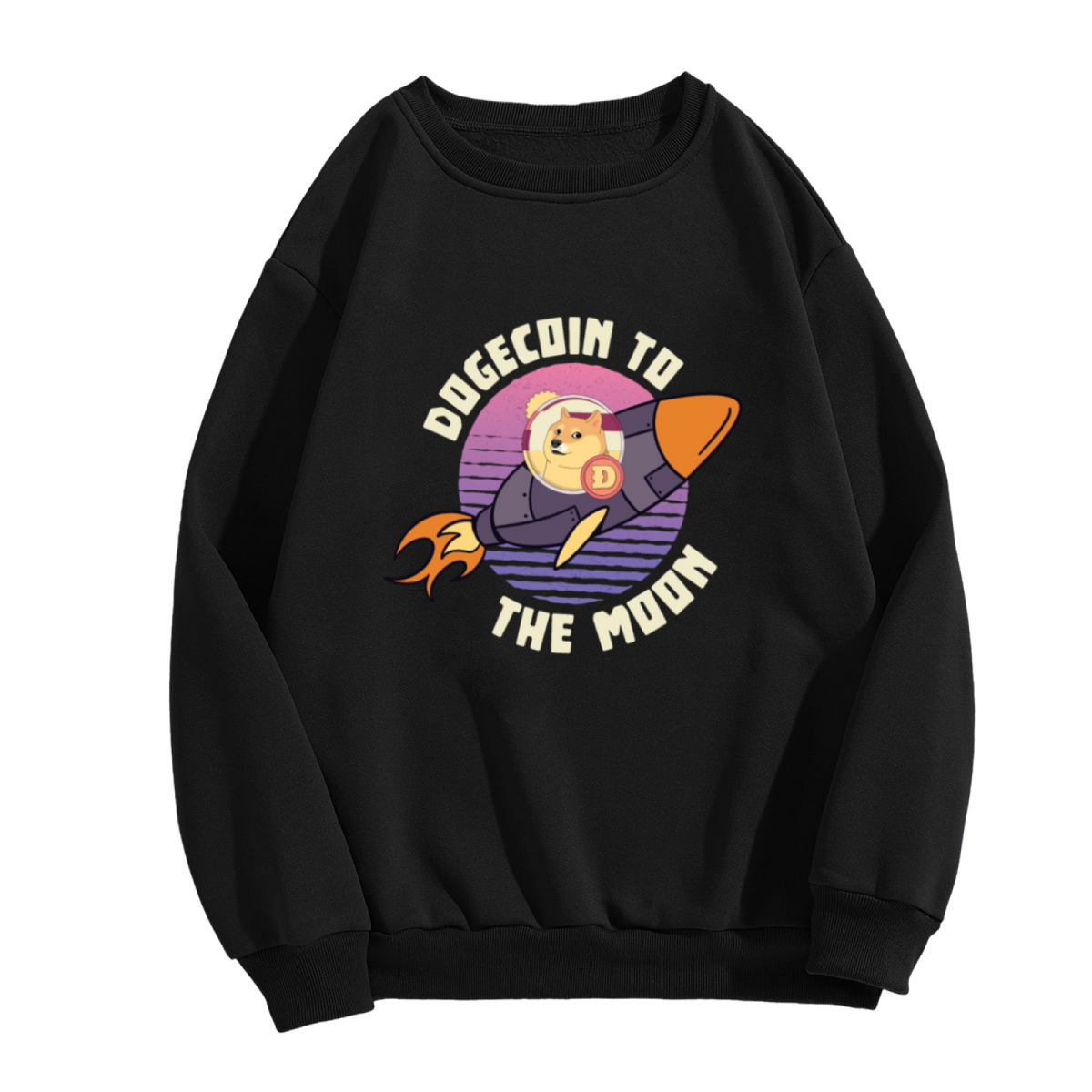 "DOGECOIN TO THE MOON" Crypto Meme Design - Crewneck Sweatshirt | Cryptocurrency, Dogecoin, Bitcoin Gift