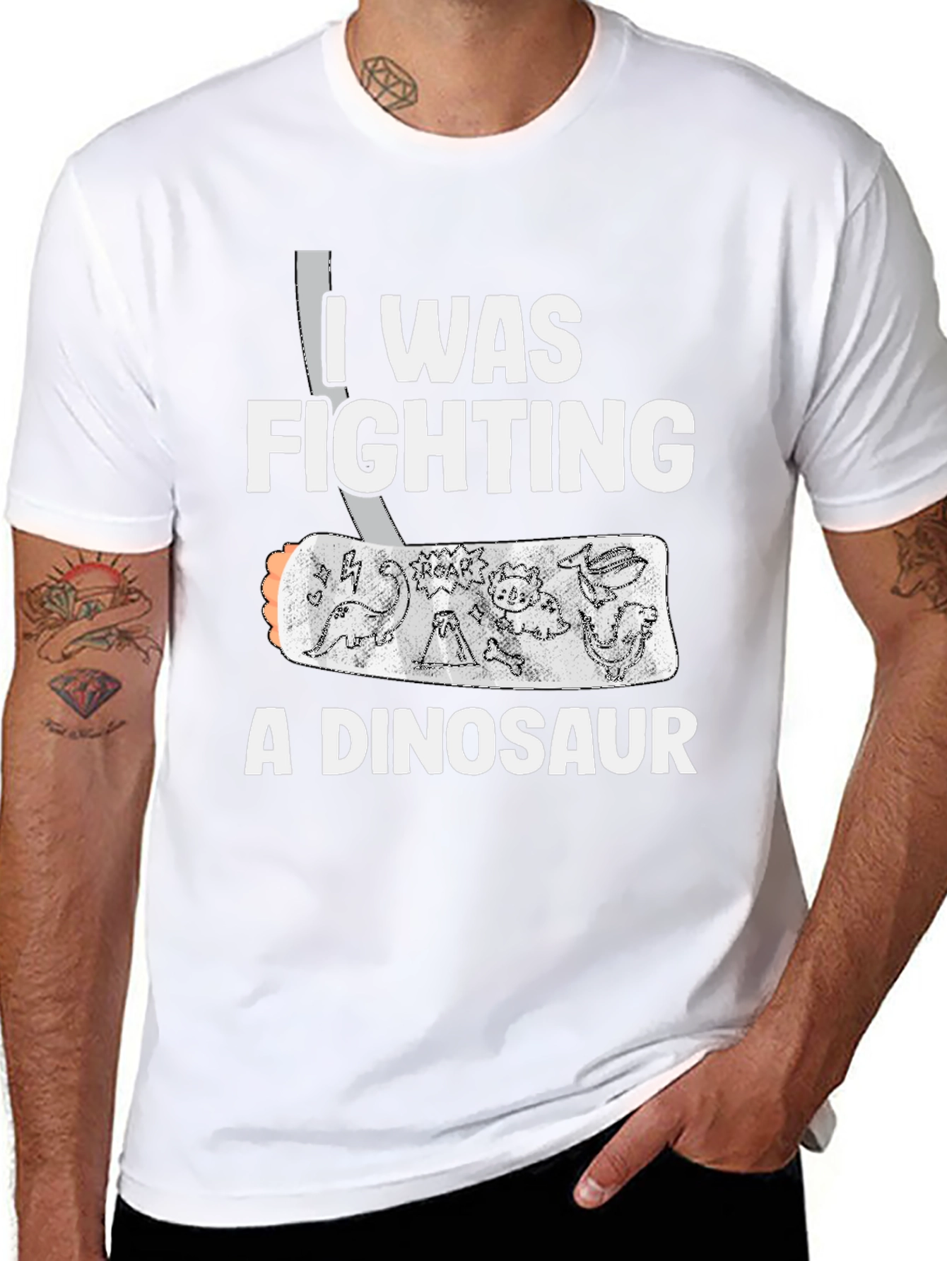 I Was Fighting A Dinosaur T-Shirt