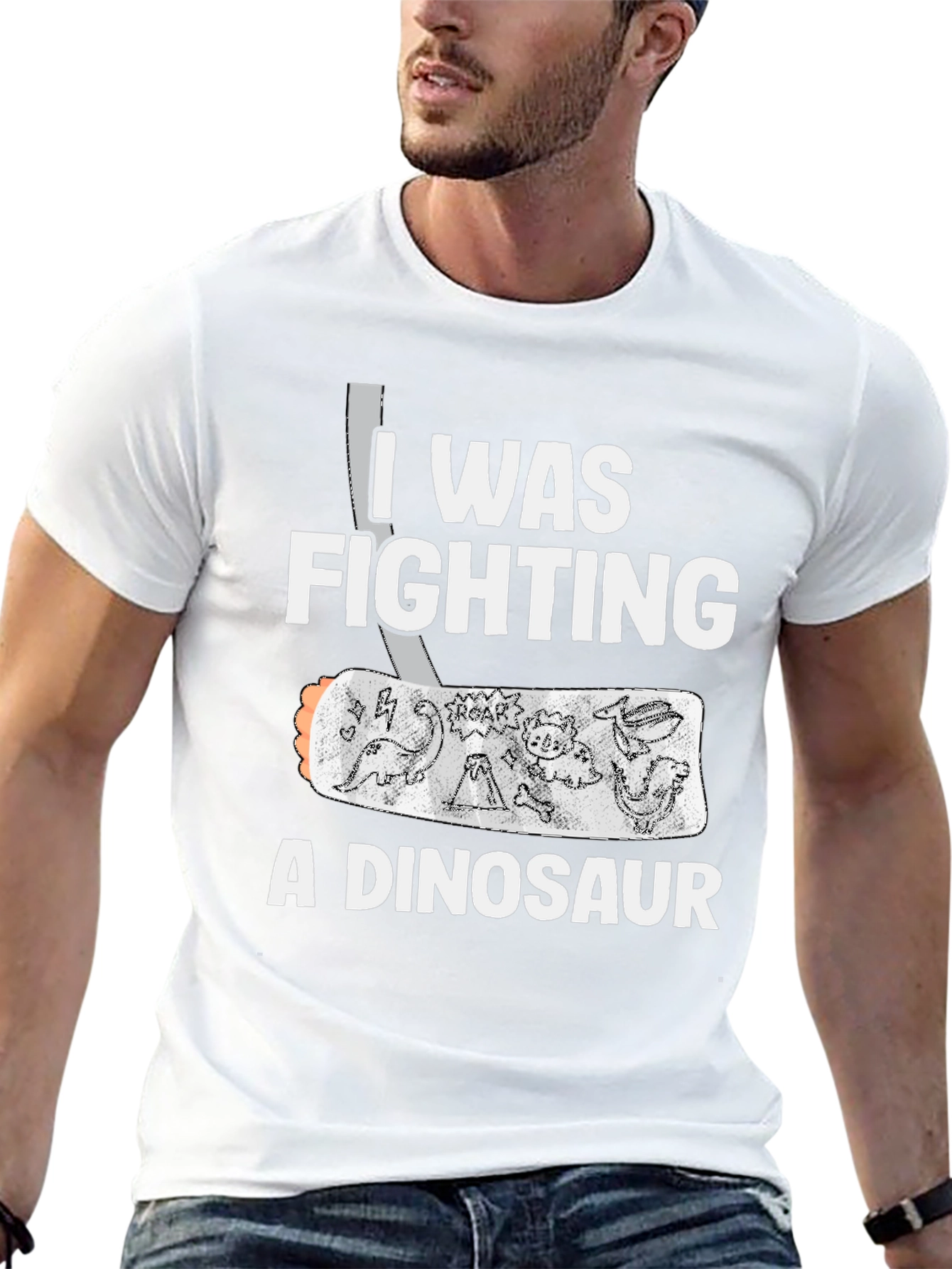 I Was Fighting A Dinosaur T-Shirt