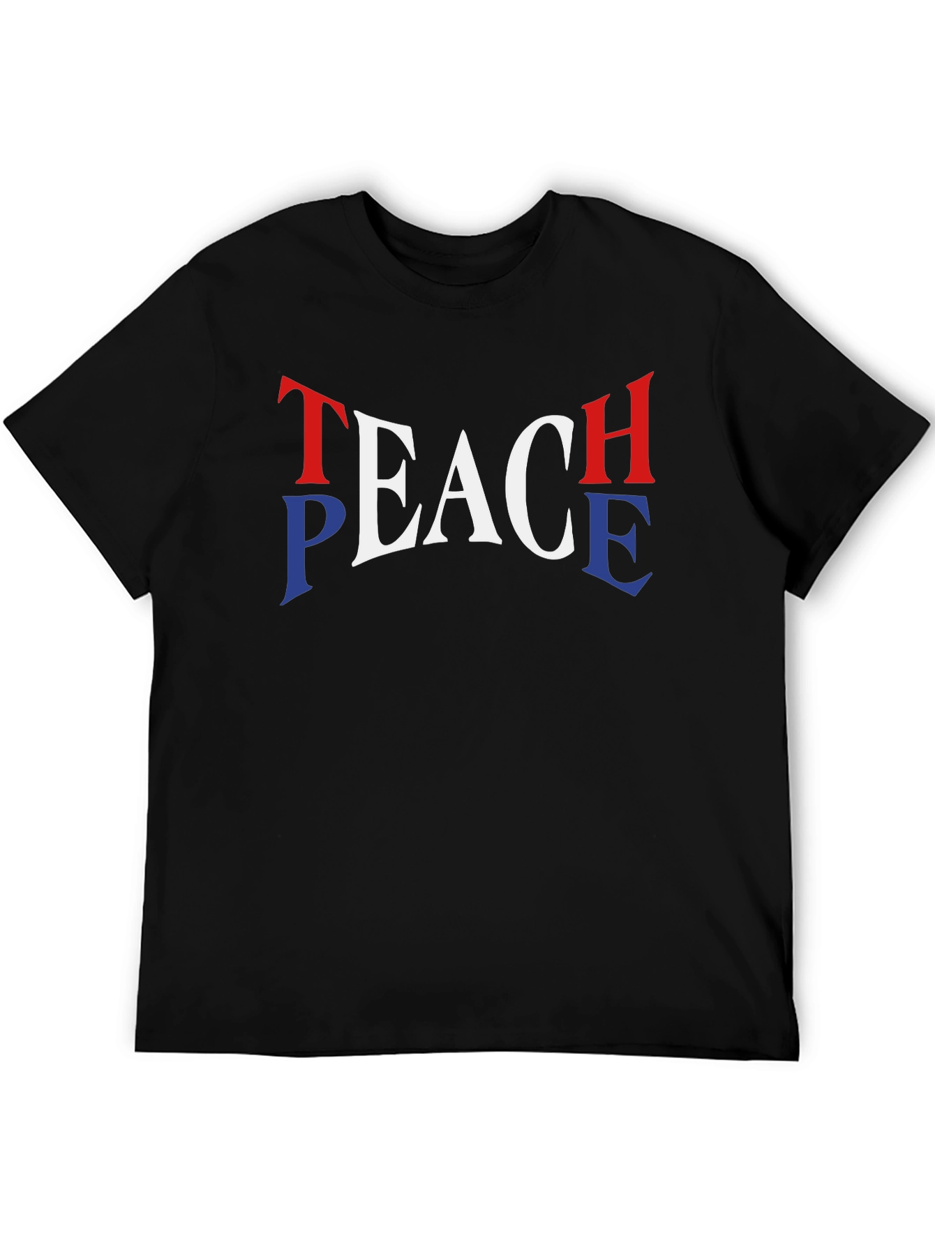 Teach Peace Graphic T-Shirt - Black