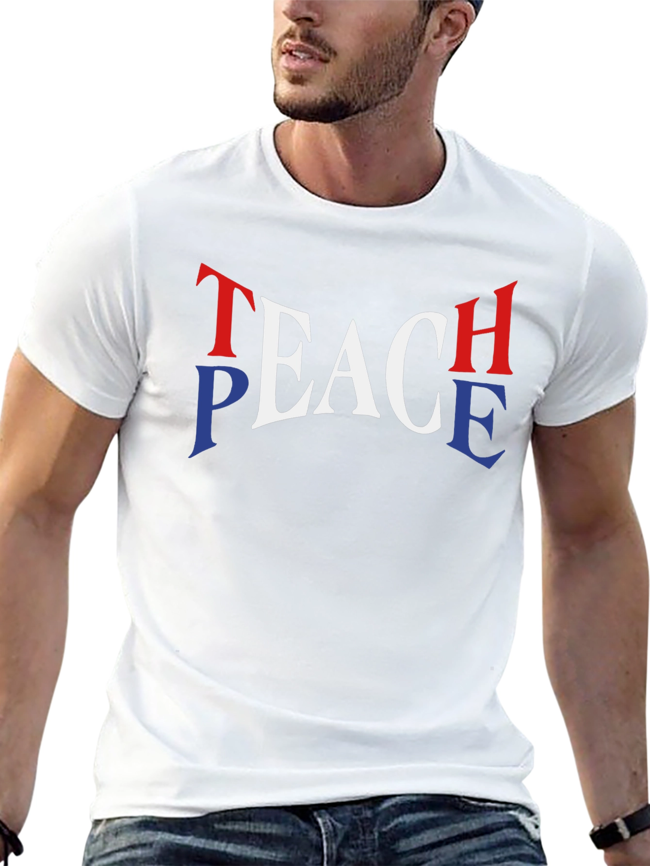 Teach Peace Graphic T-Shirt - Black