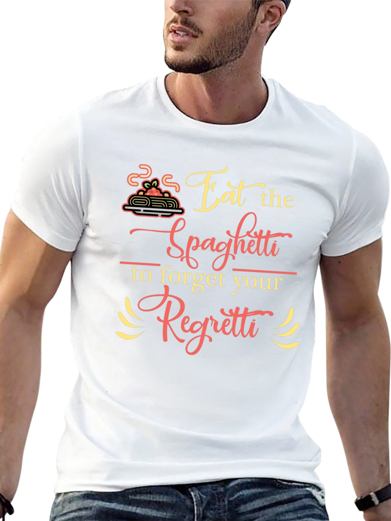 Eat Spaghetti Forget Regretti Graphic Tee