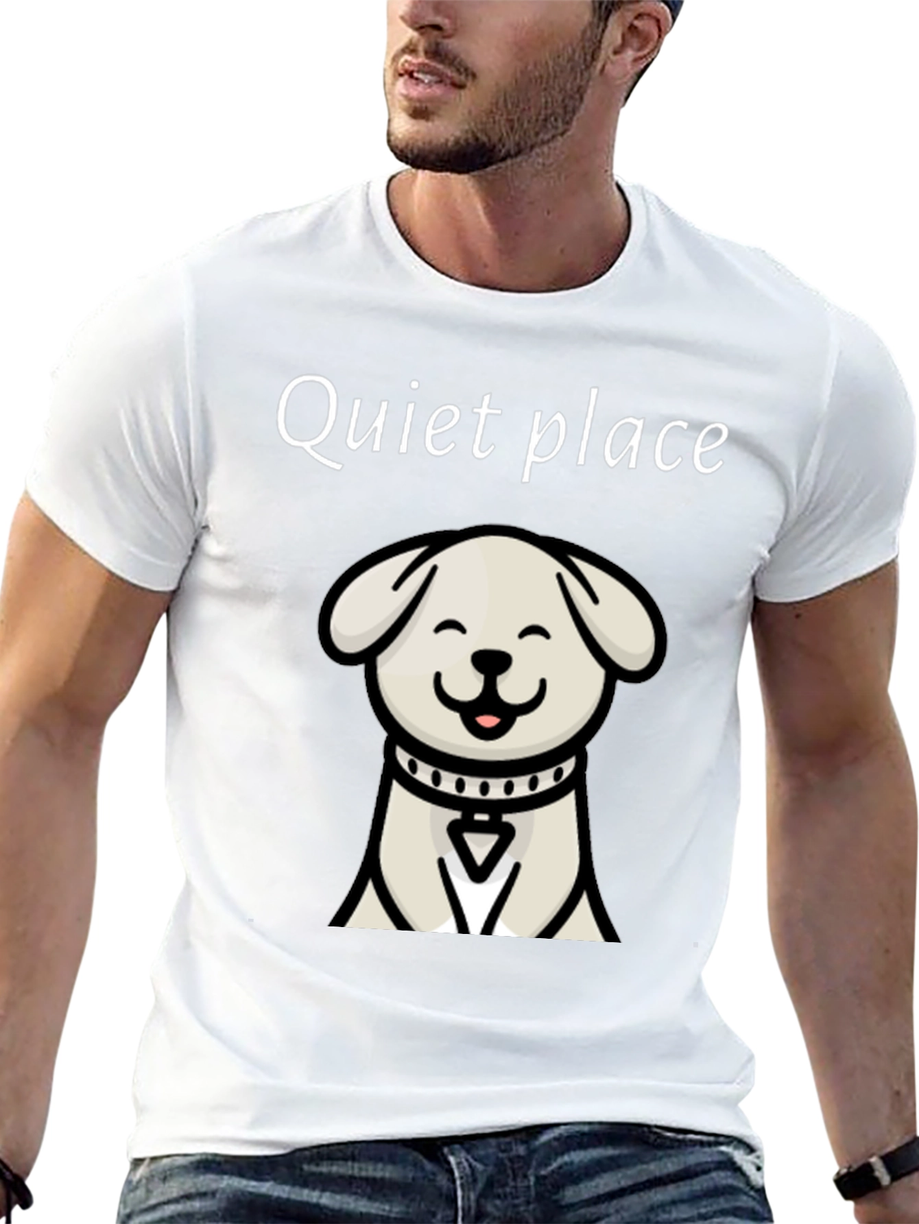 Quiet Place Dog Graphic T-Shirt - Soft Cotton Blend