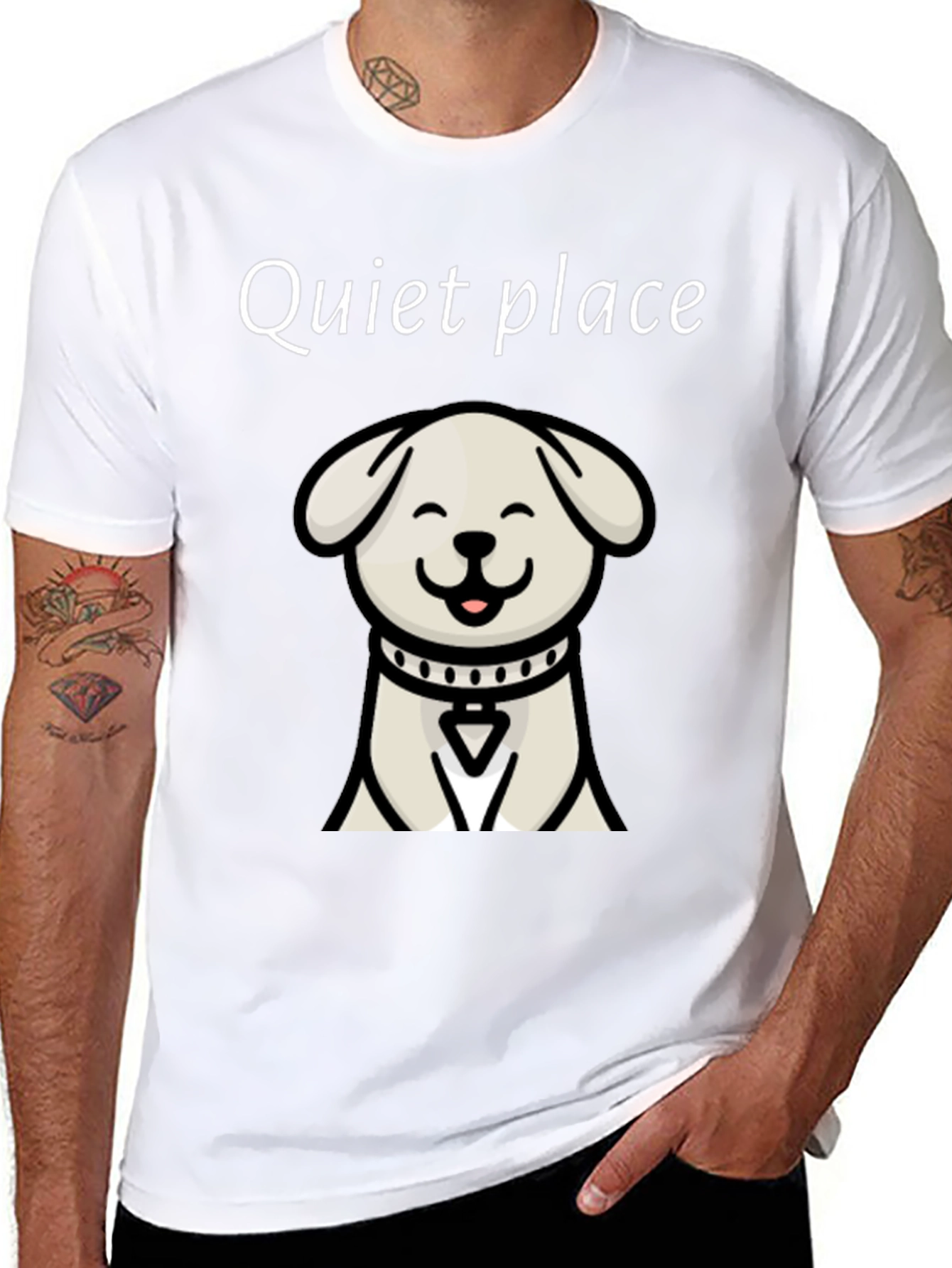 Quiet Place Dog Graphic T-Shirt - Soft Cotton Blend