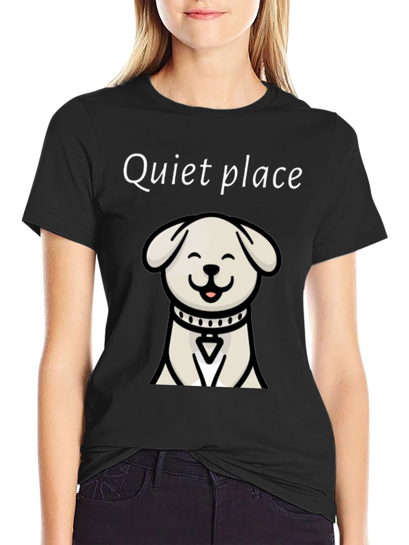 Quiet Place Dog Graphic T-Shirt - Soft Cotton Blend