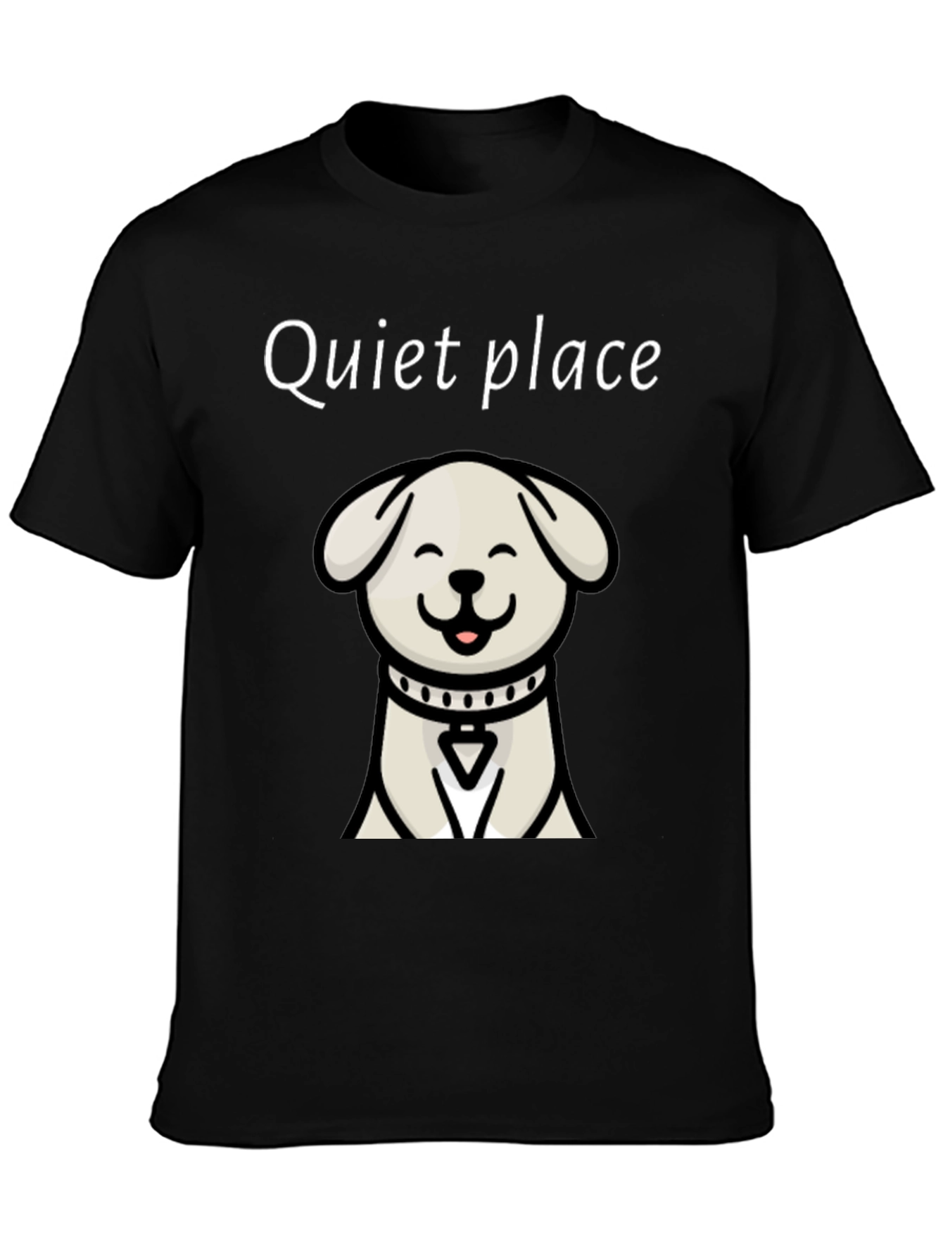 Quiet Place Dog Graphic T-Shirt - Soft Cotton Blend