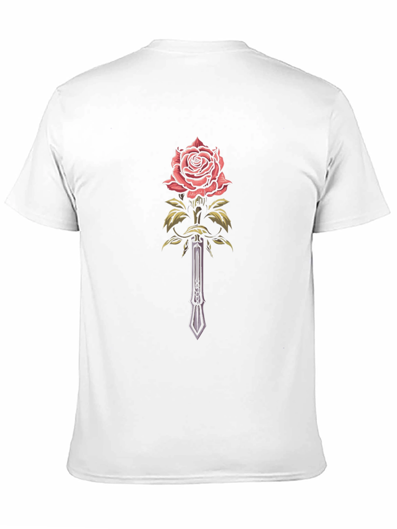 Rose & Sword Graphic Tee - Edgy Style