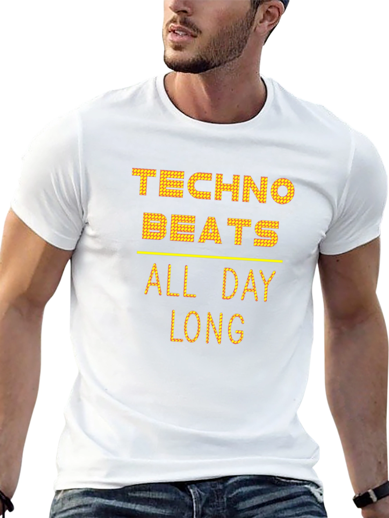 Techno Beats All Day Long Graphic Tee