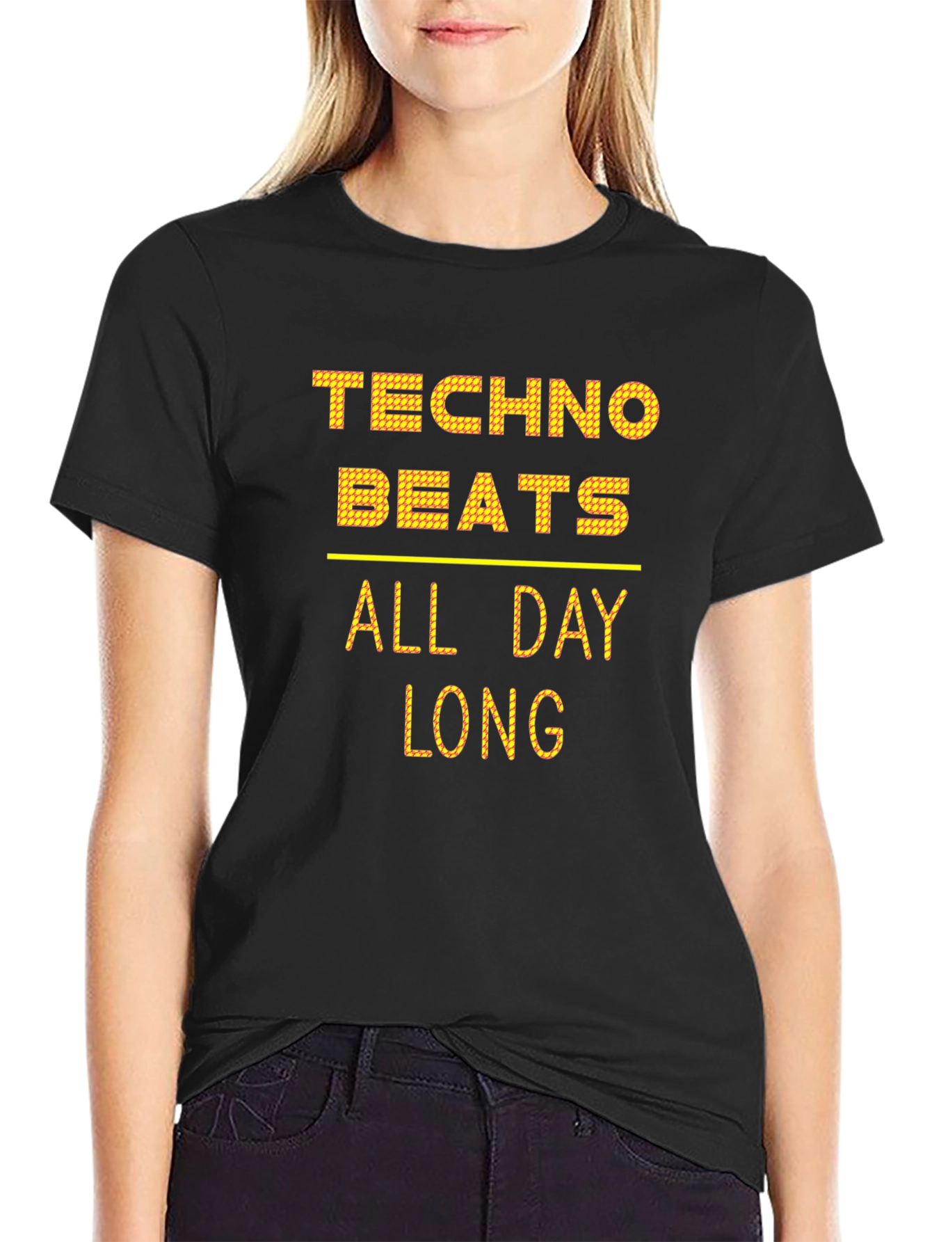 Techno Beats All Day Long Graphic Tee