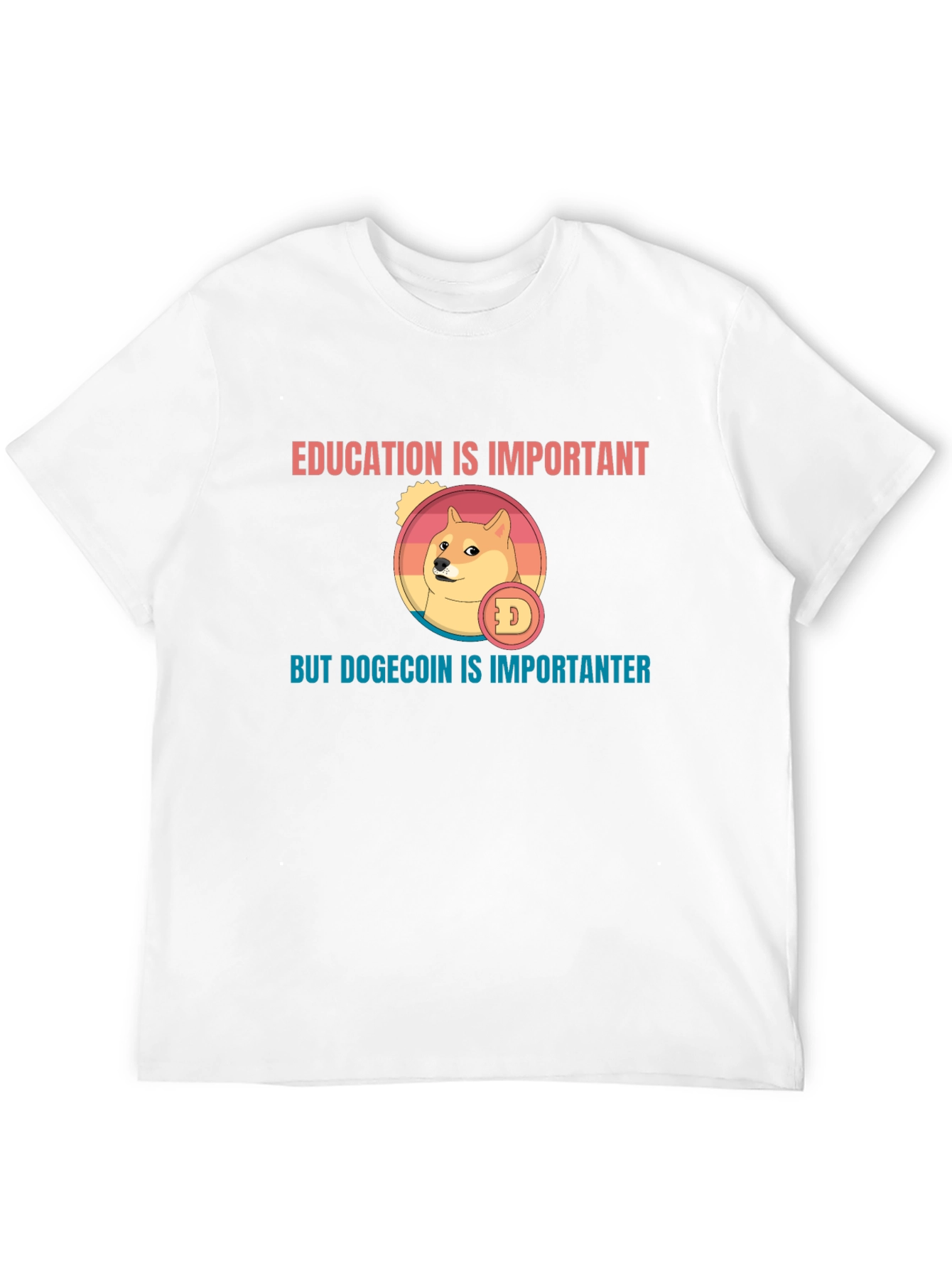 Education vs. Dogecoin T-Shirt