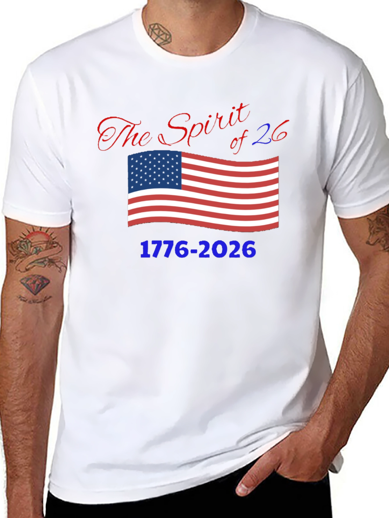 Patriotic Spirit of 76 T-Shirt - 1776-2026