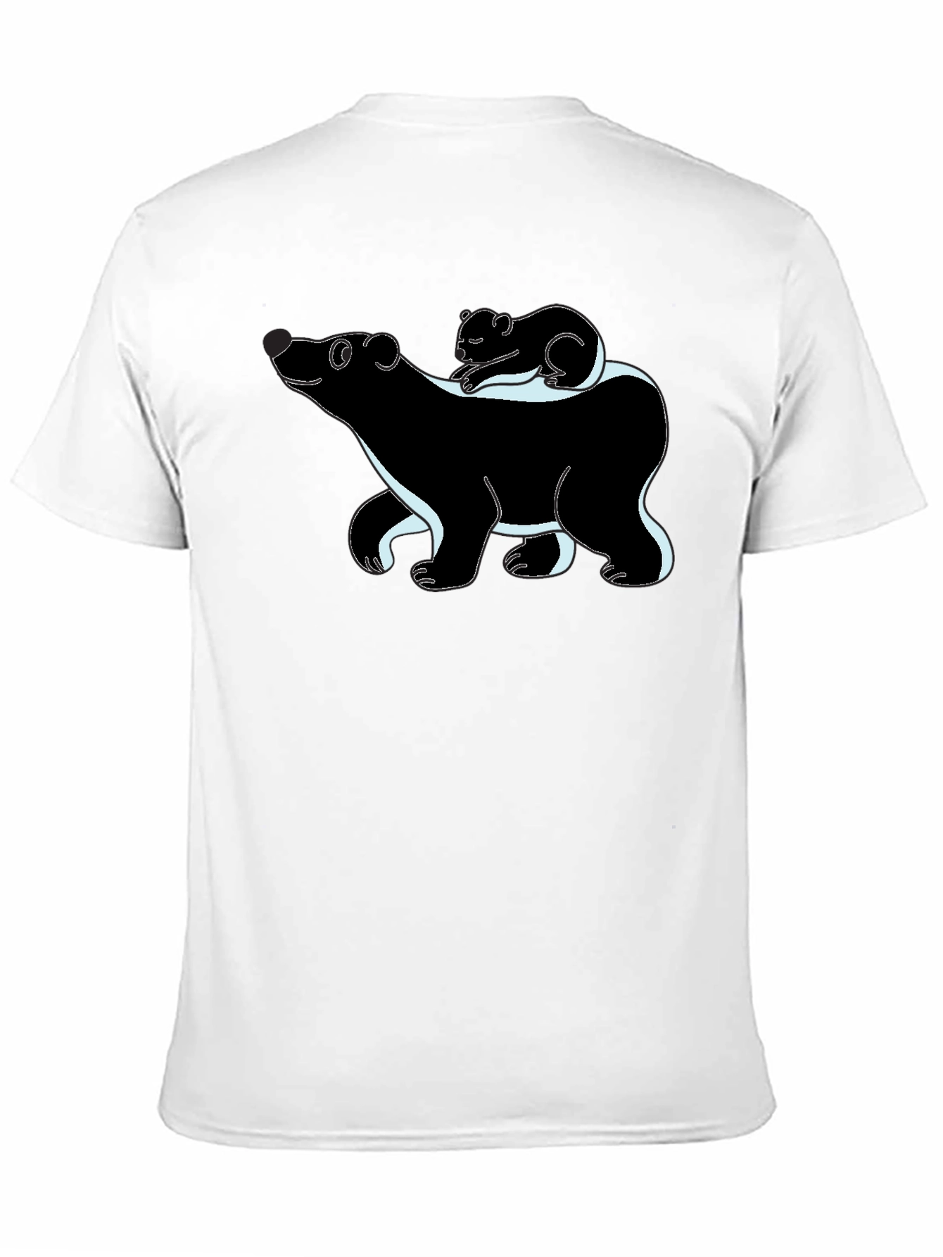 Bear & Koala Graphic T-Shirt - Black Cute Animals