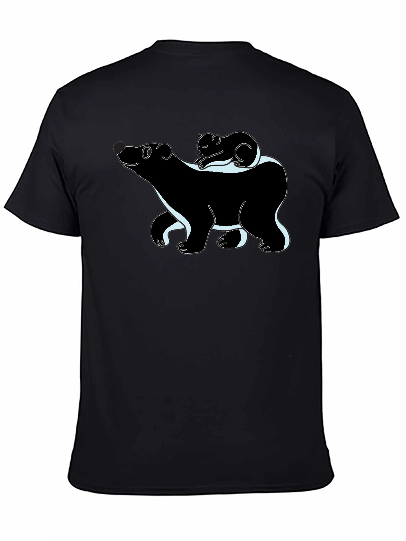Bear & Koala Graphic T-Shirt - Black Cute Animals