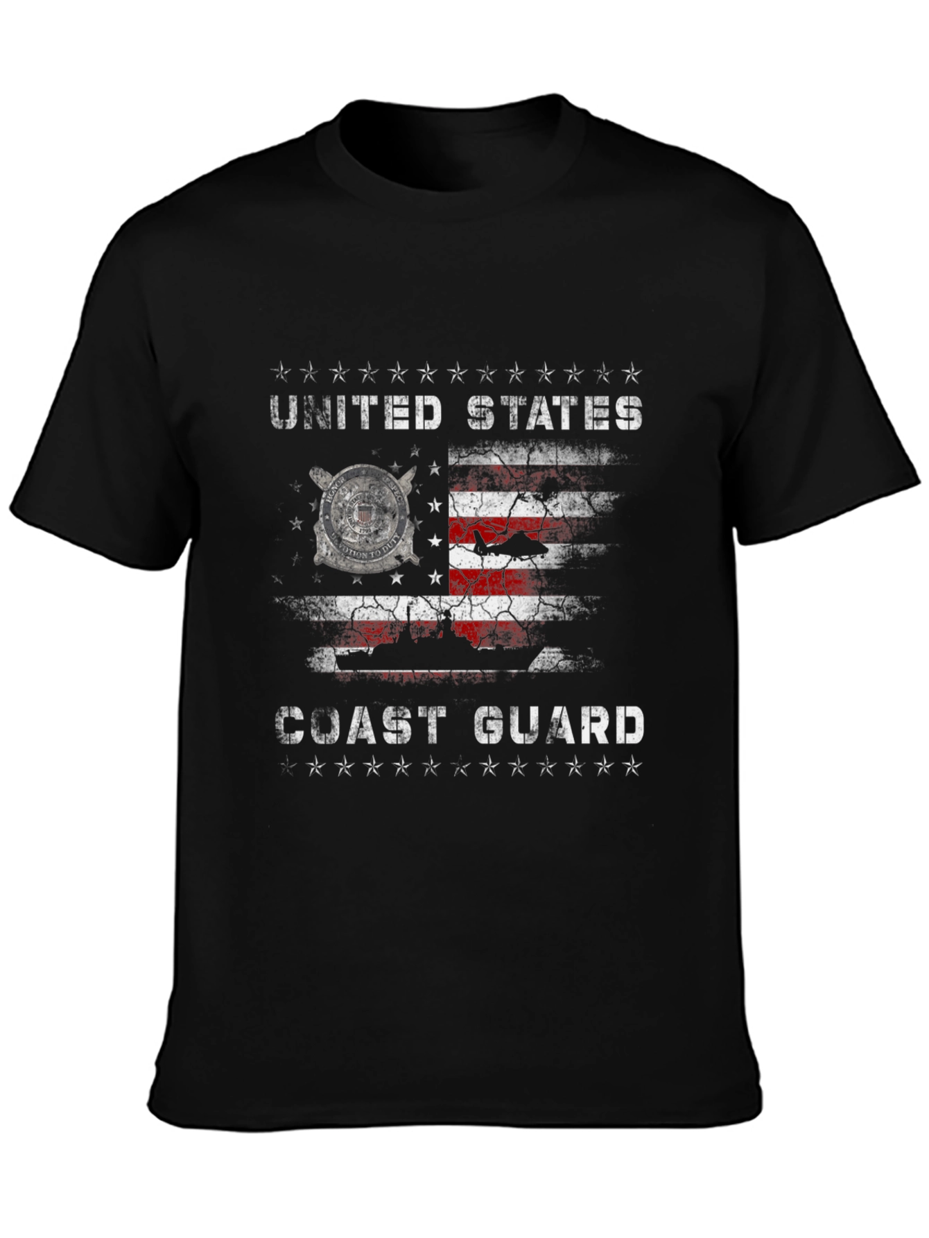 US Coast Guard Flag Graphic Tee