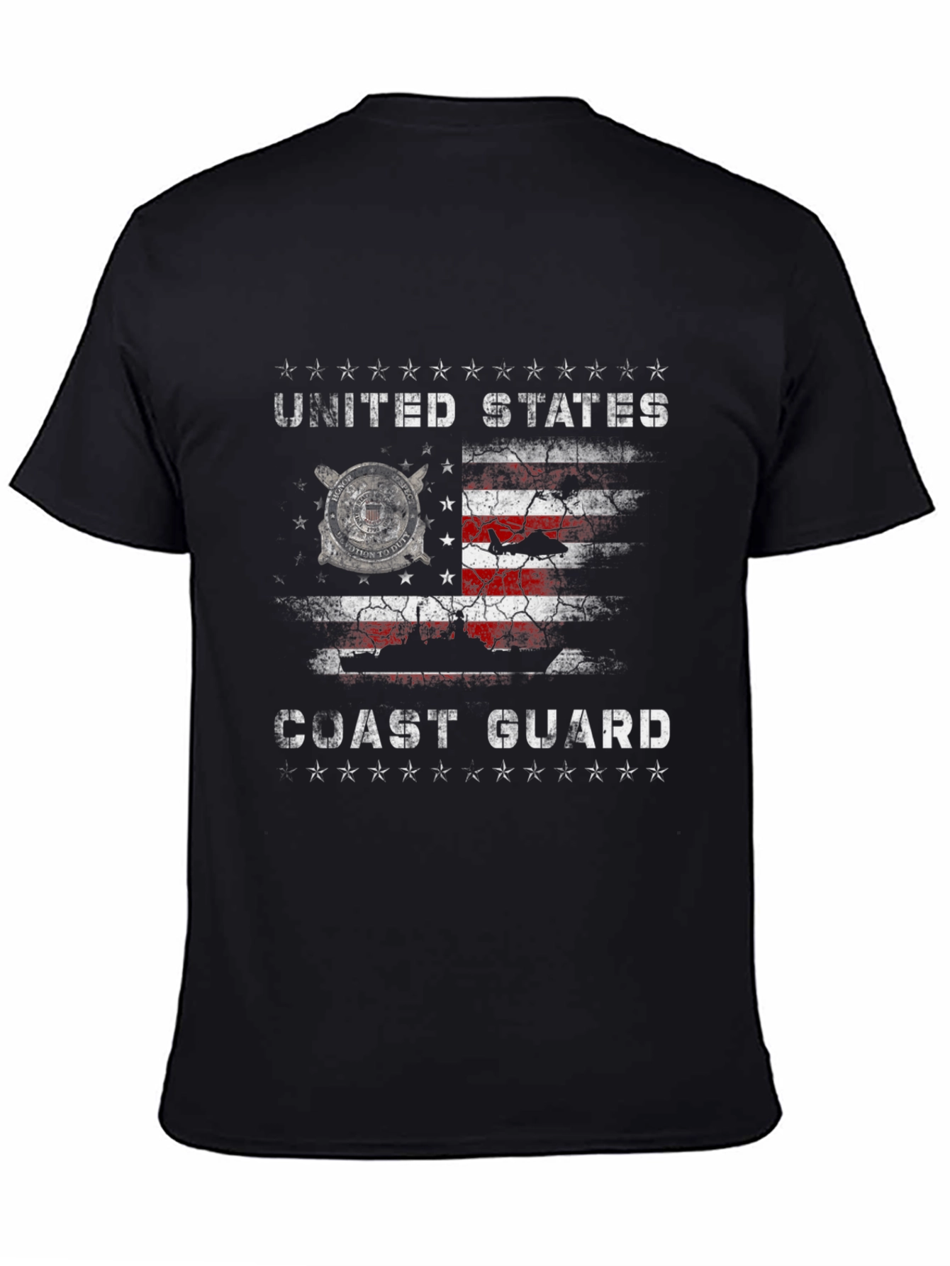 US Coast Guard Flag Graphic Tee