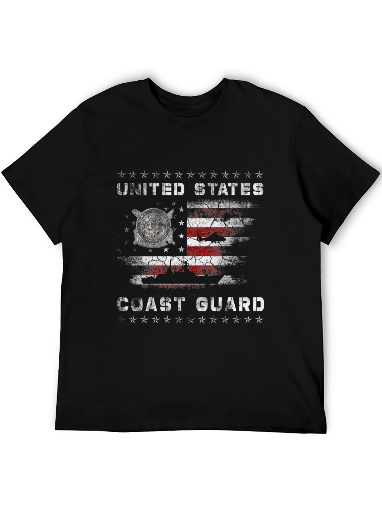 US Coast Guard Flag Graphic Tee