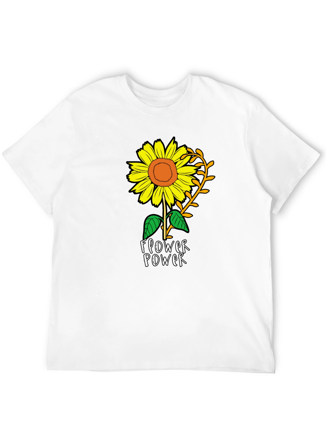 Sunflower Power Black T-Shirt