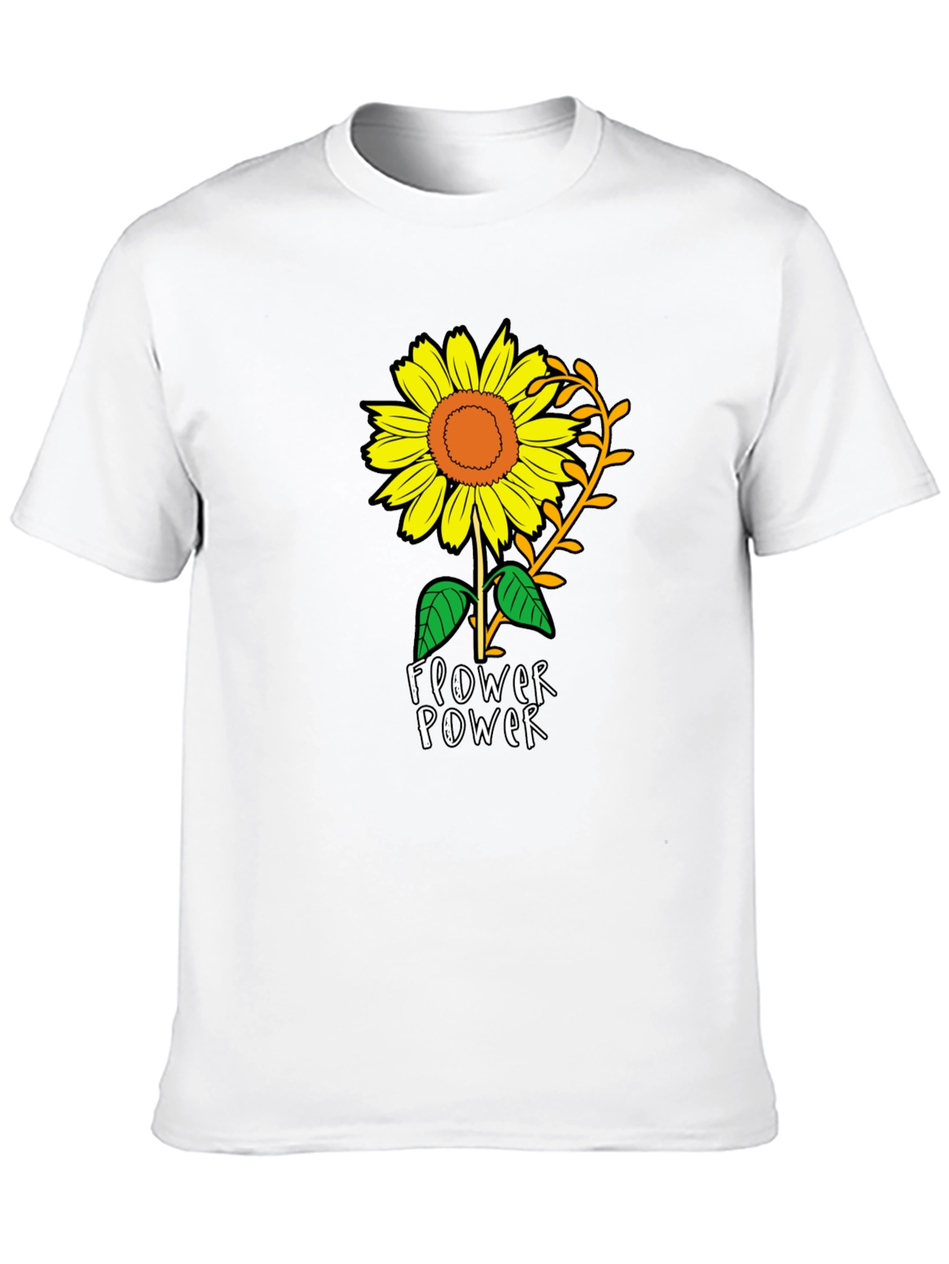 Sunflower Power Black T-Shirt