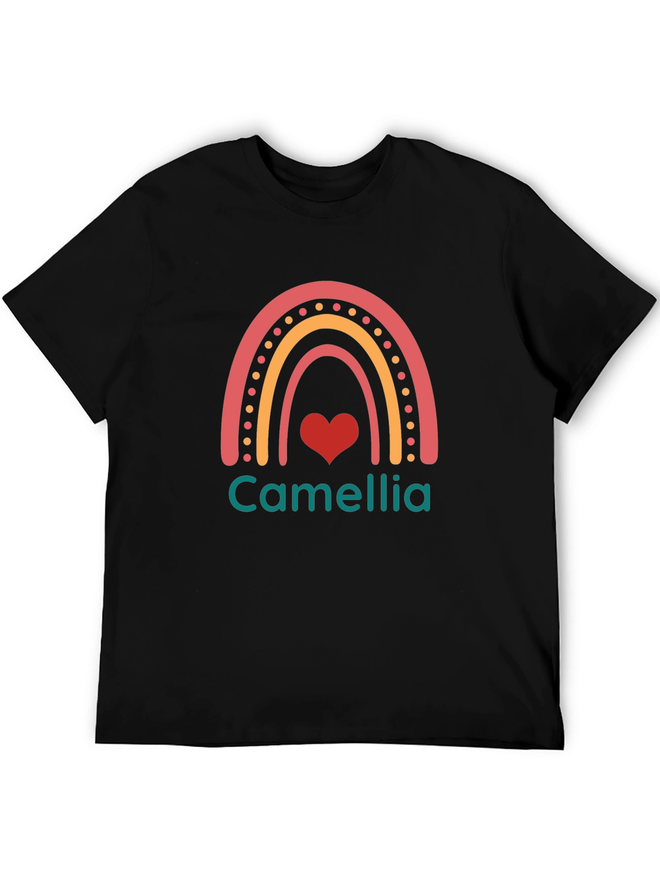 Rainbow Camellia Graphic Tee