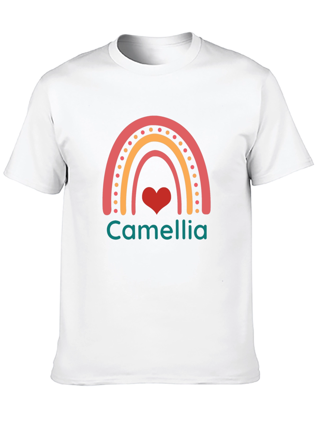 Rainbow Camellia Graphic Tee