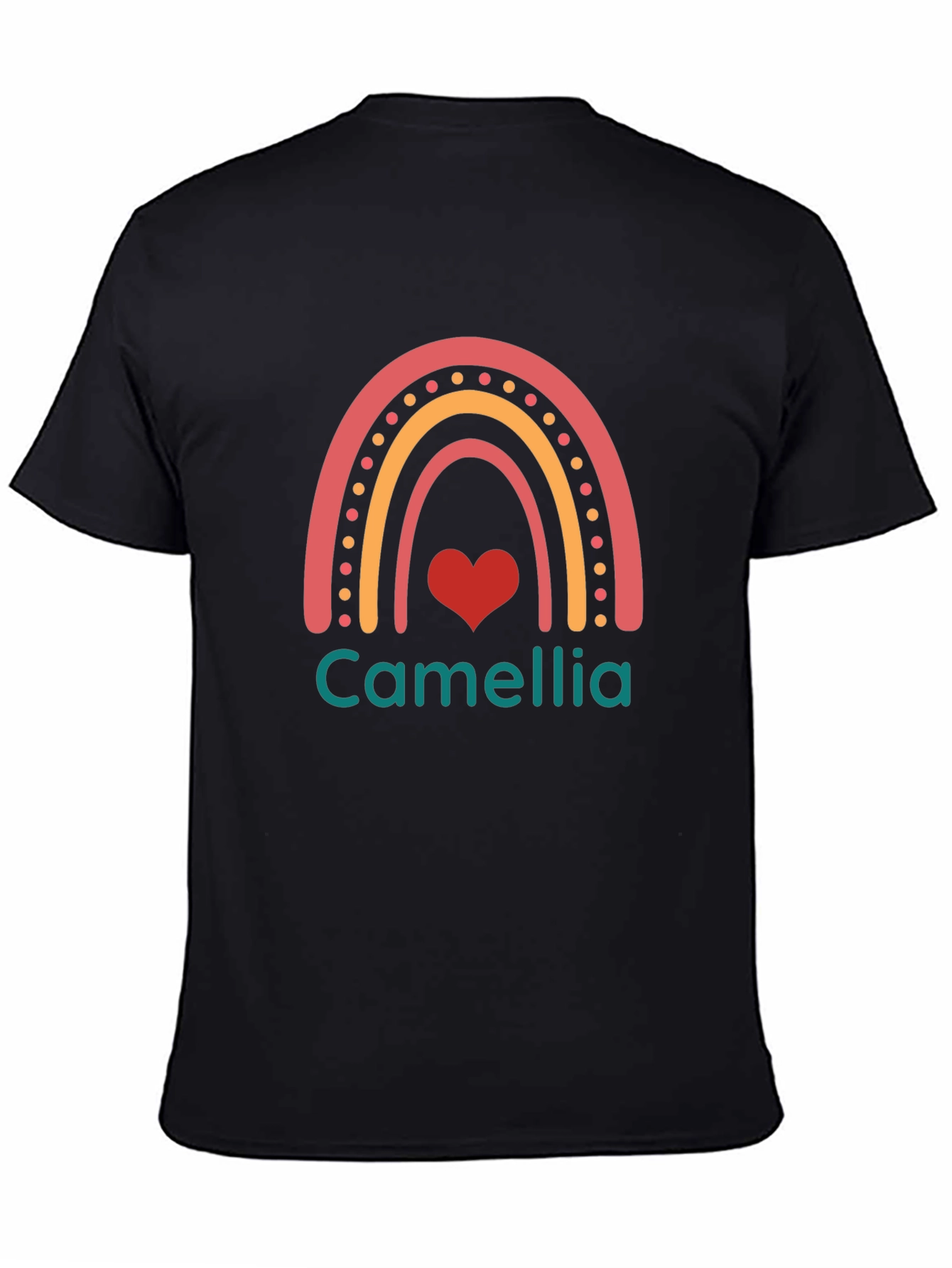 Rainbow Camellia Graphic Tee