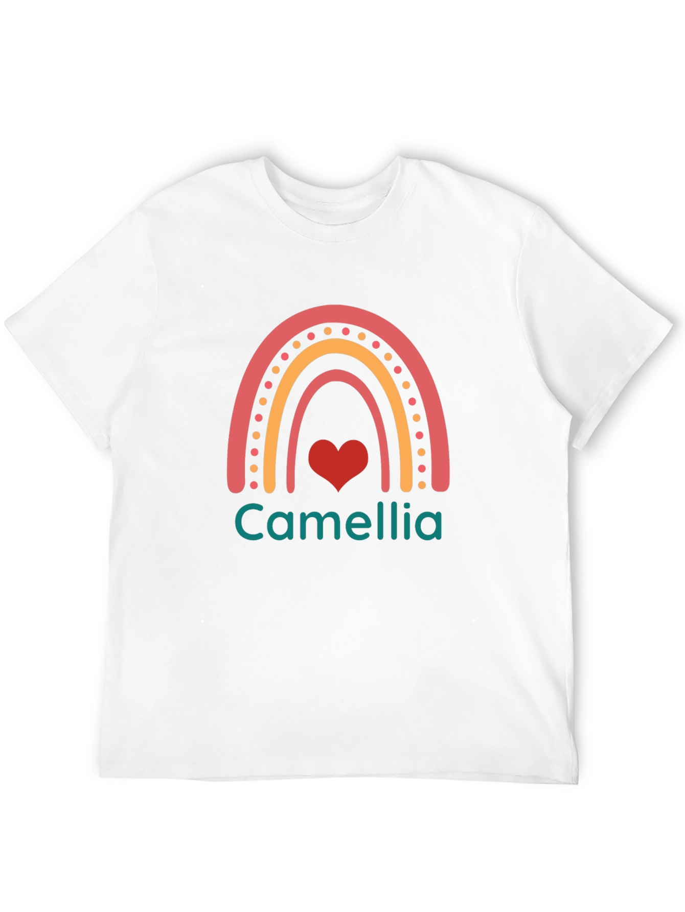 Rainbow Camellia Graphic Tee