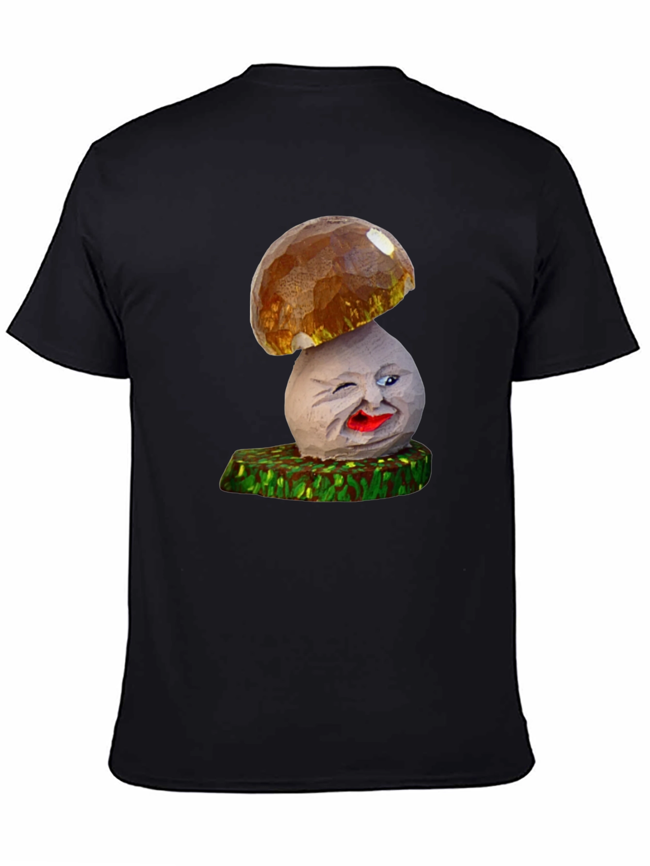 Funny Mushroom Character Graphic T-Shirt