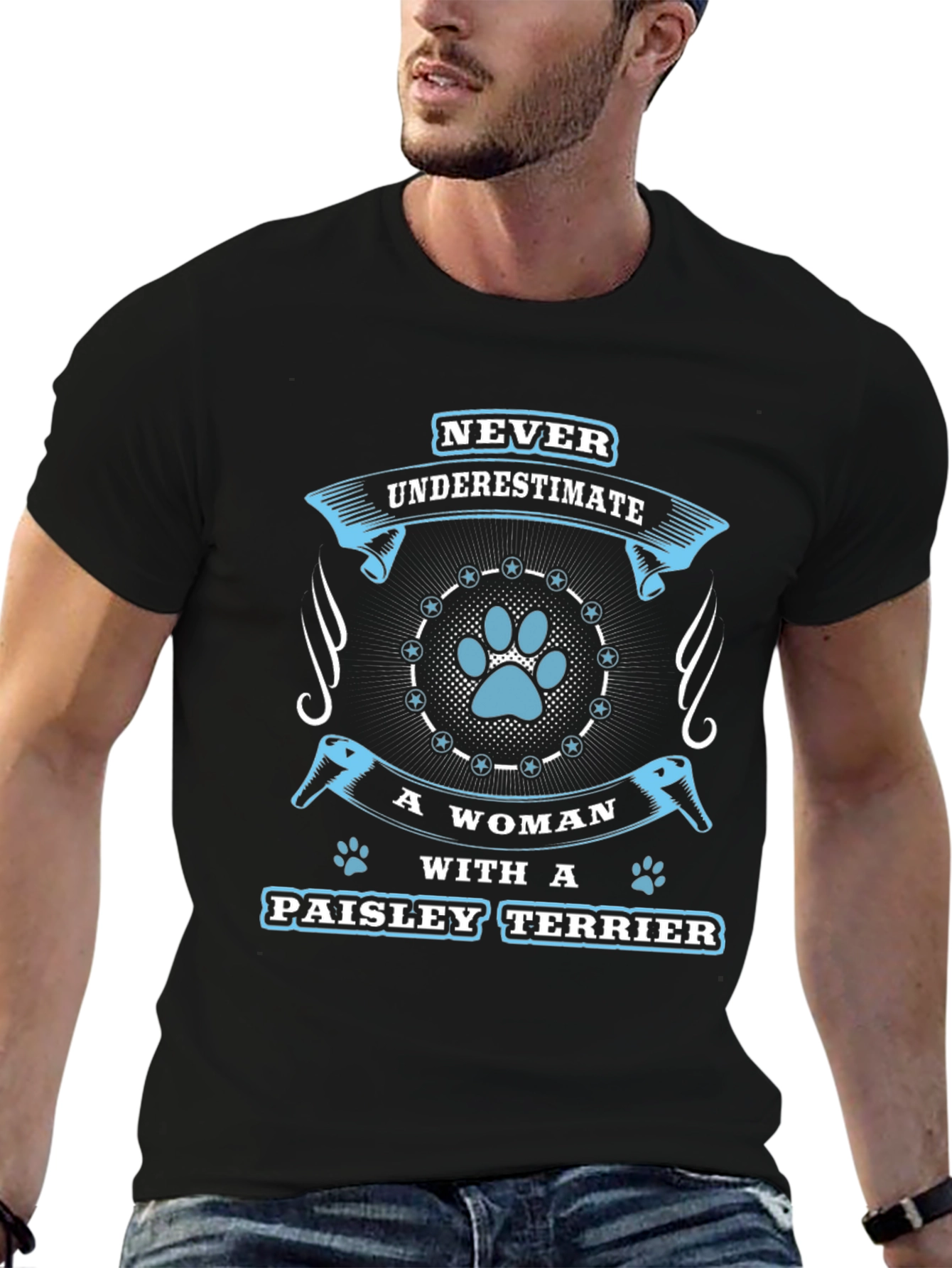 Paisley Terrier Womans T-Shirt