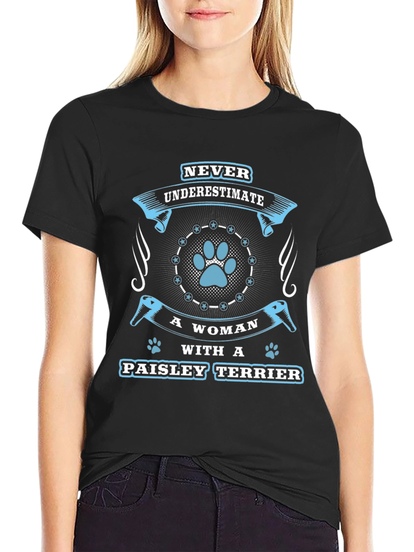Paisley Terrier Womans T-Shirt