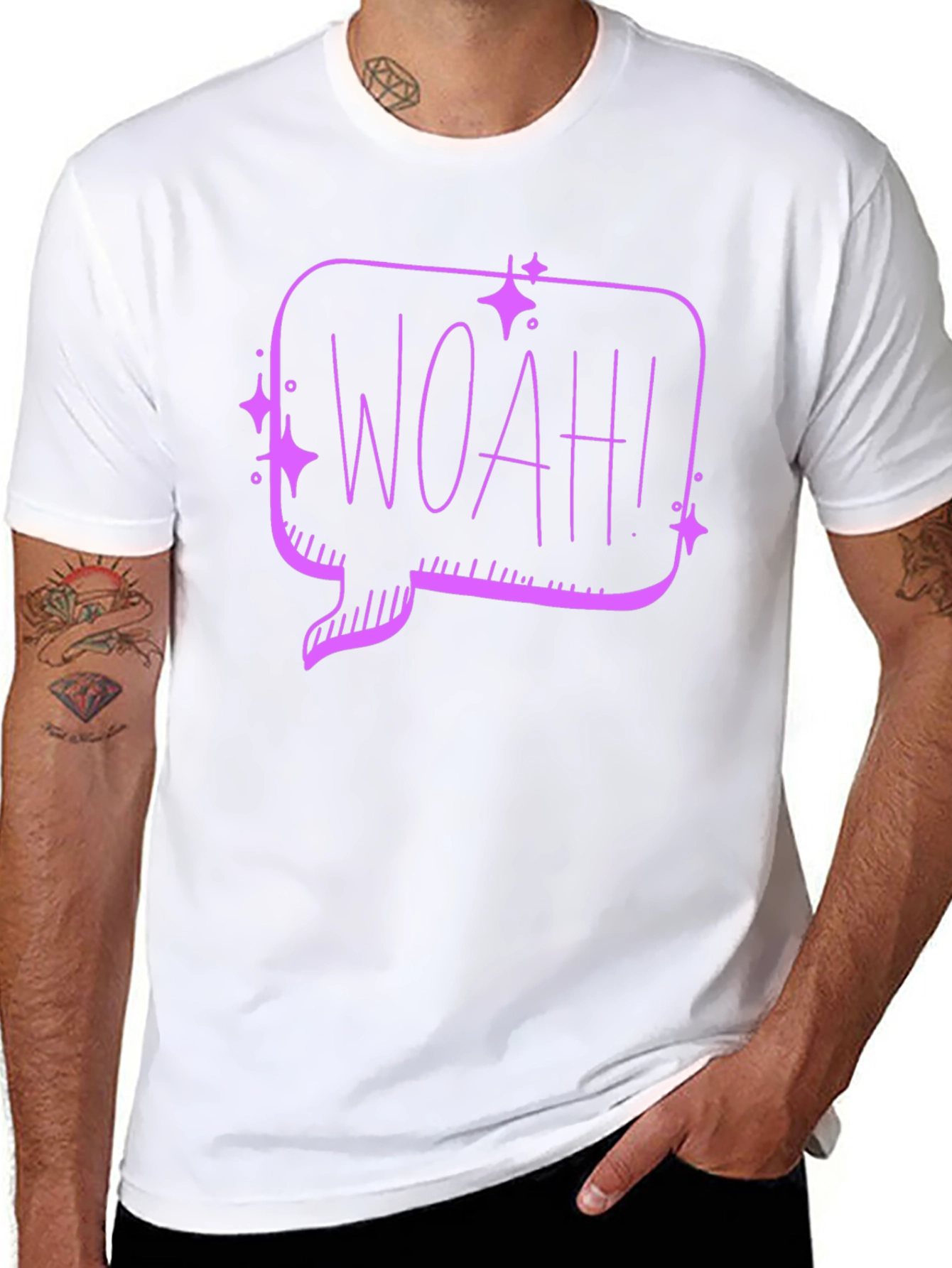 Woah! Graphic Tee - Black Cotton T-Shirt