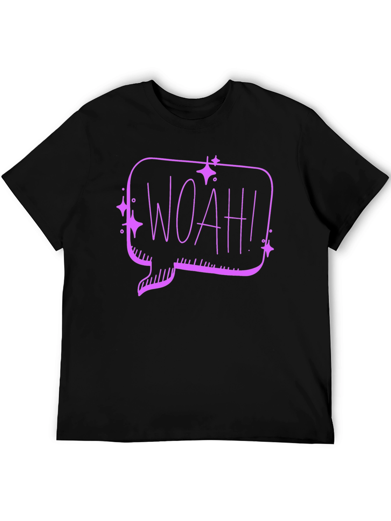 Woah! Graphic Tee - Black Cotton T-Shirt