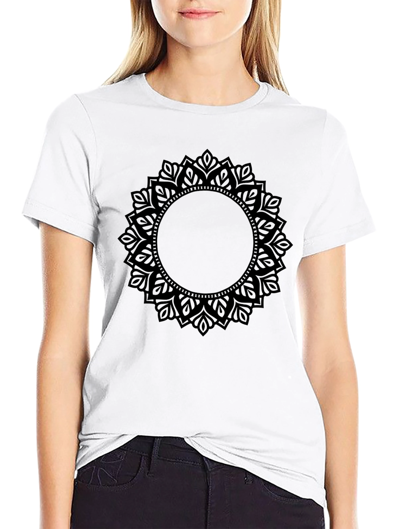 Black Mandala Graphic Tee - Stylish and Unique Design