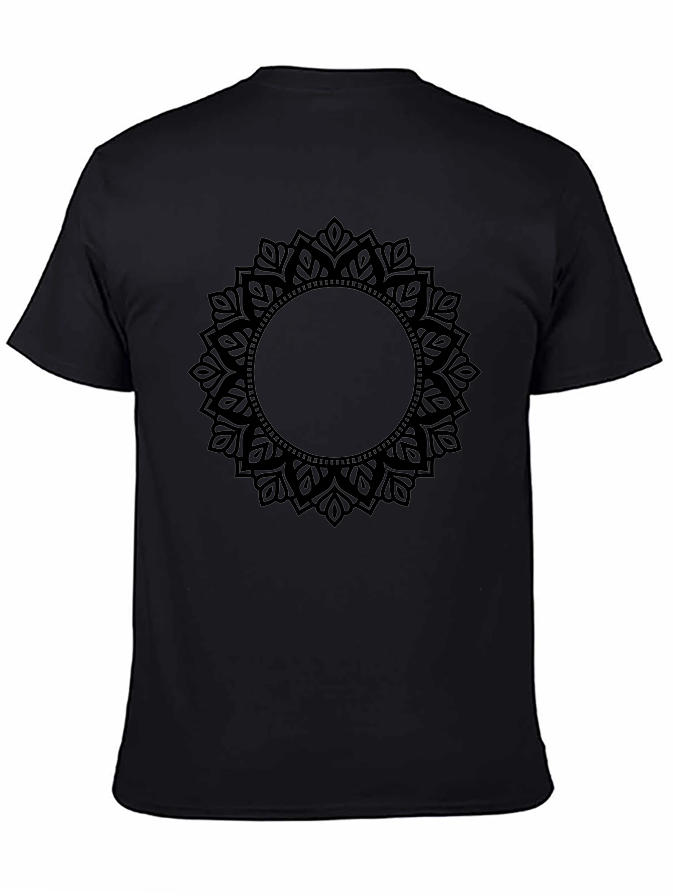 Black Mandala Graphic Tee - Stylish and Unique Design