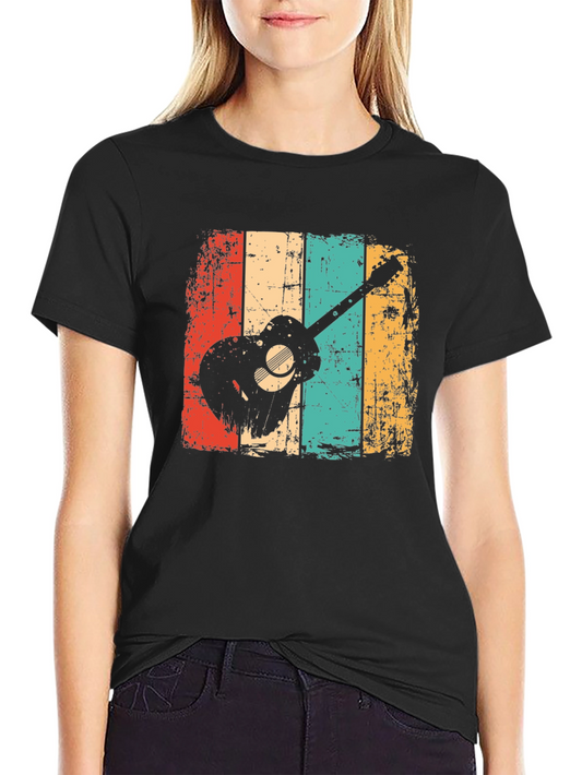 Retro Guitar T-Shirt Vintage Style Music Tee