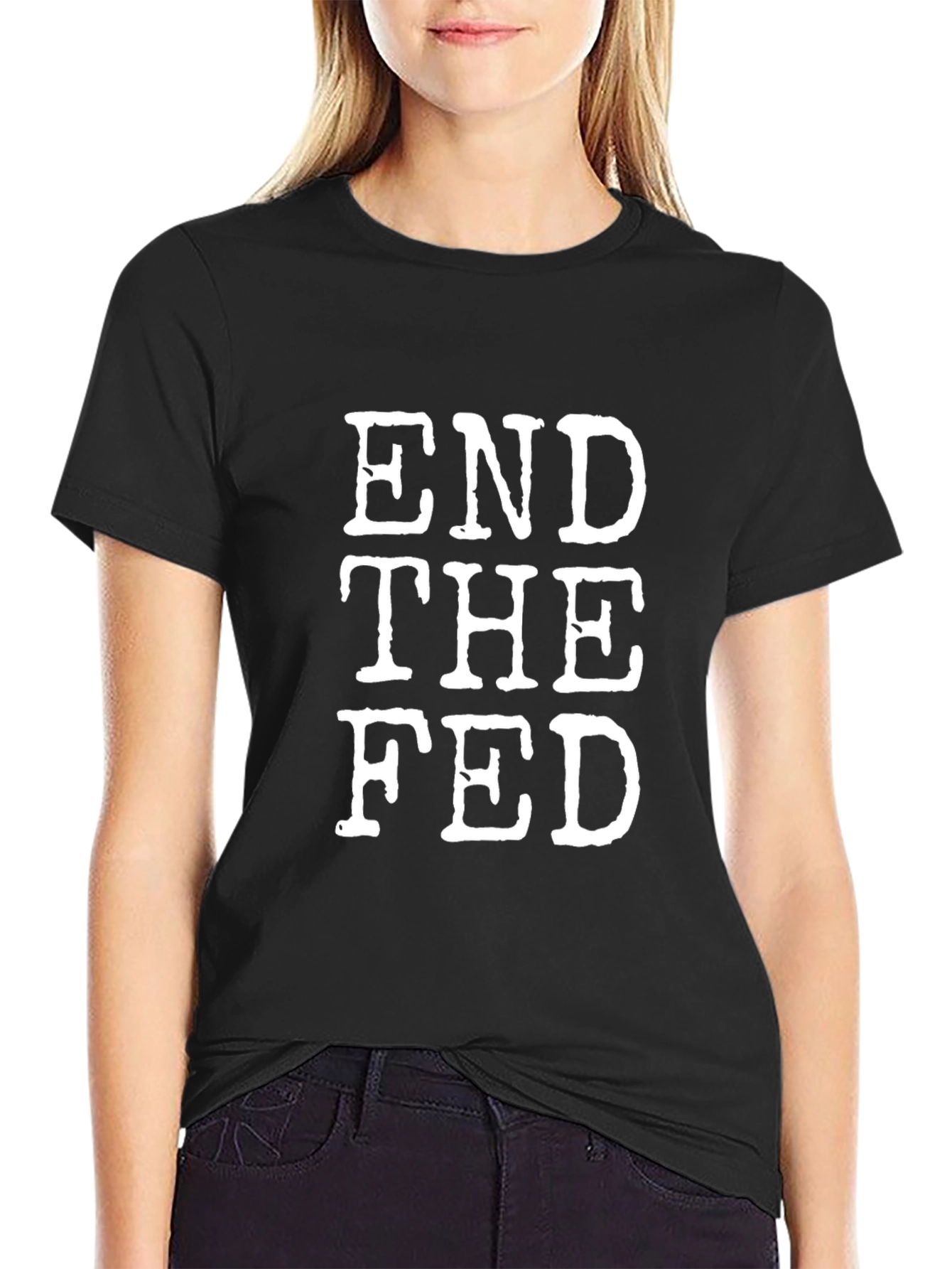 End The Fed T-Shirt Black Cotton