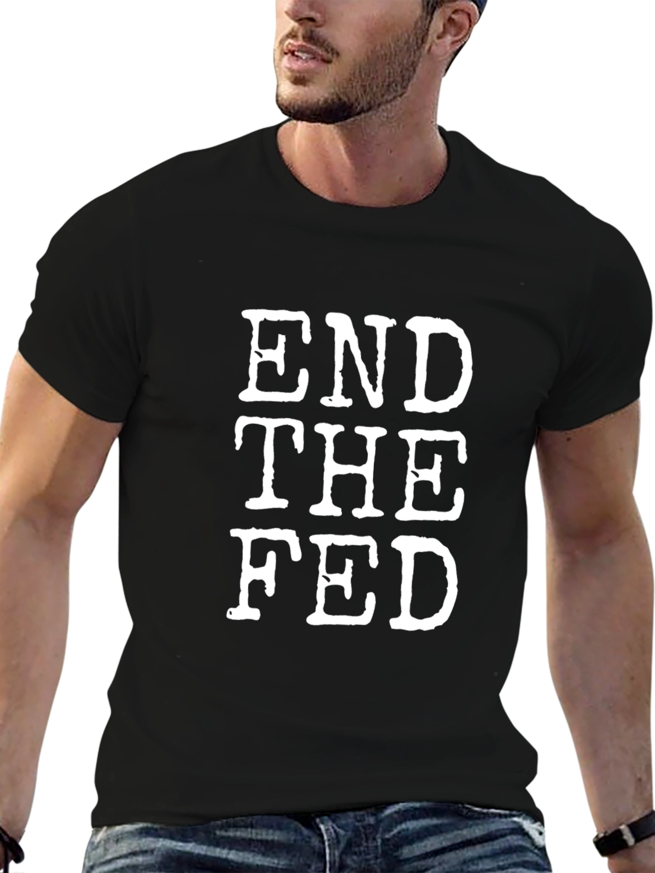 End The Fed T-Shirt Black Cotton