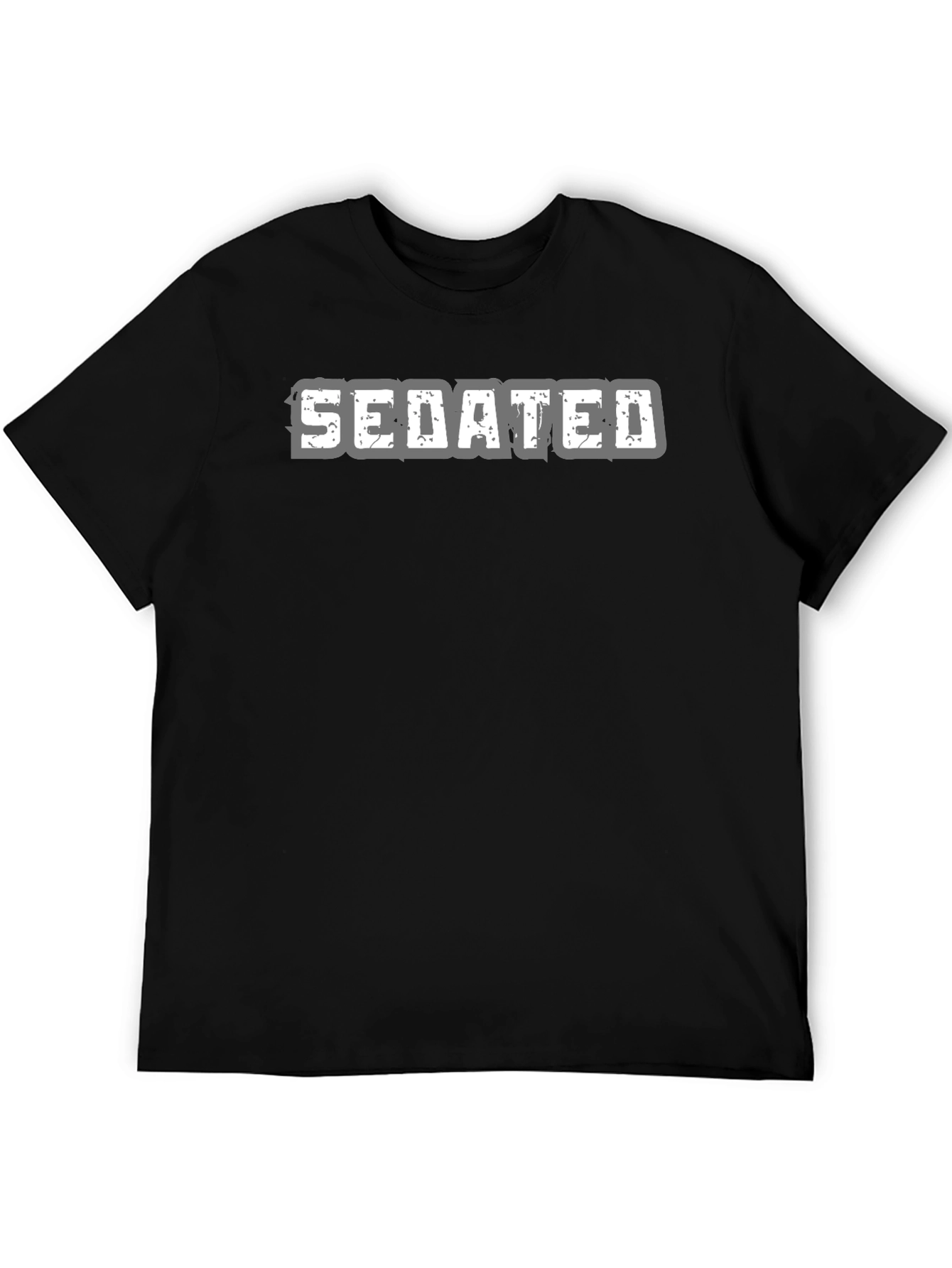 Sedated Graphic Print Black T-Shirt