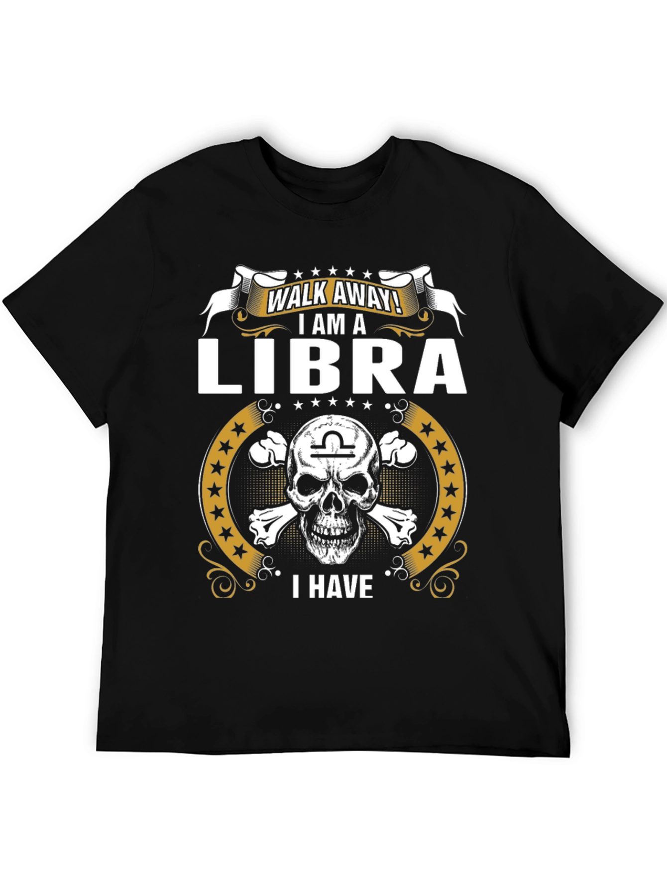 Libra Zodiac Skull T-Shirt