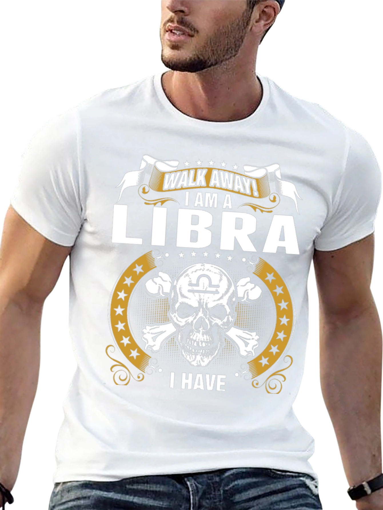 Libra Zodiac Skull T-Shirt