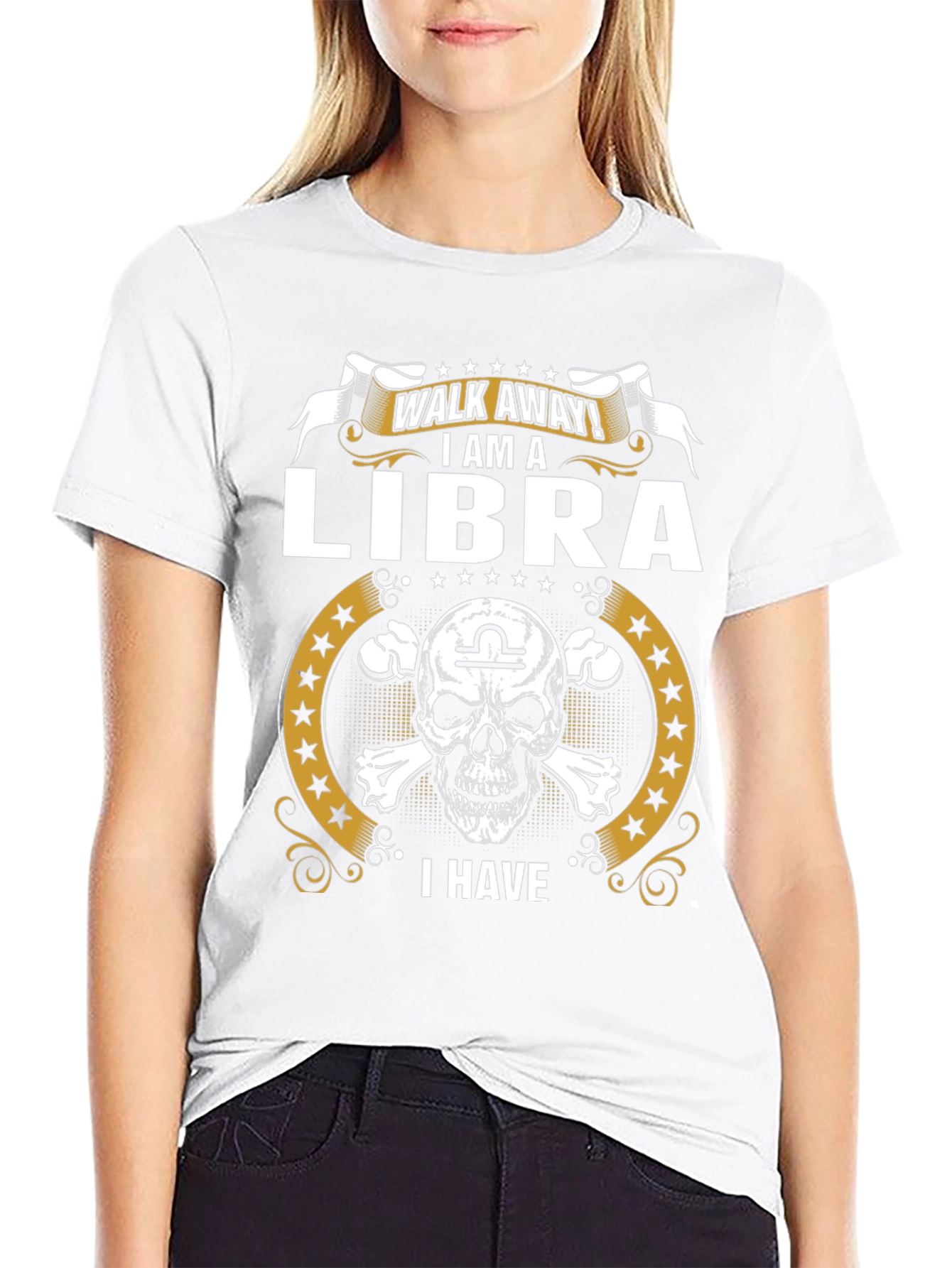 Libra Zodiac Skull T-Shirt