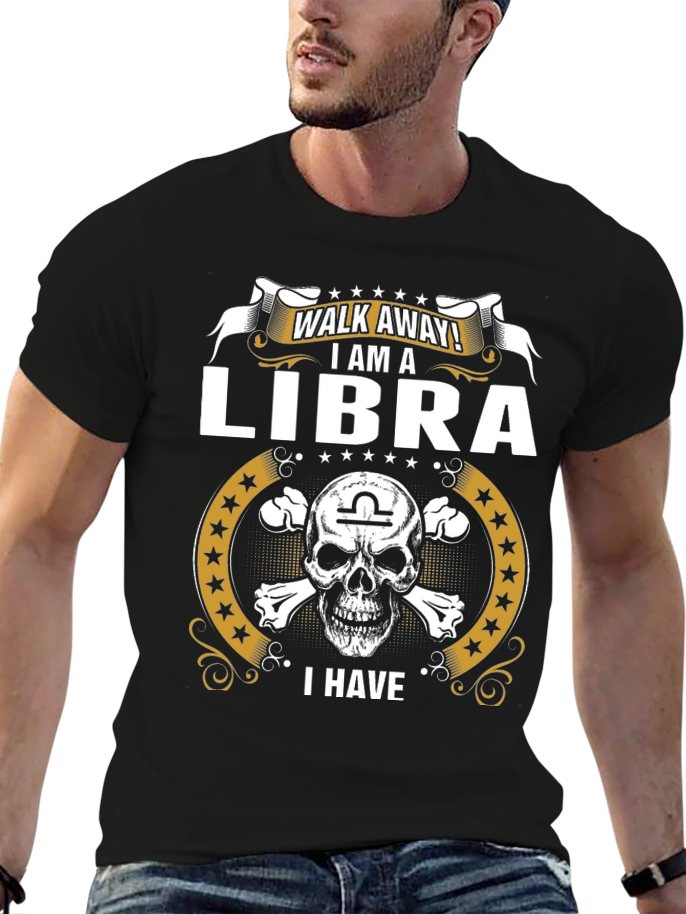 Libra Zodiac Skull T-Shirt