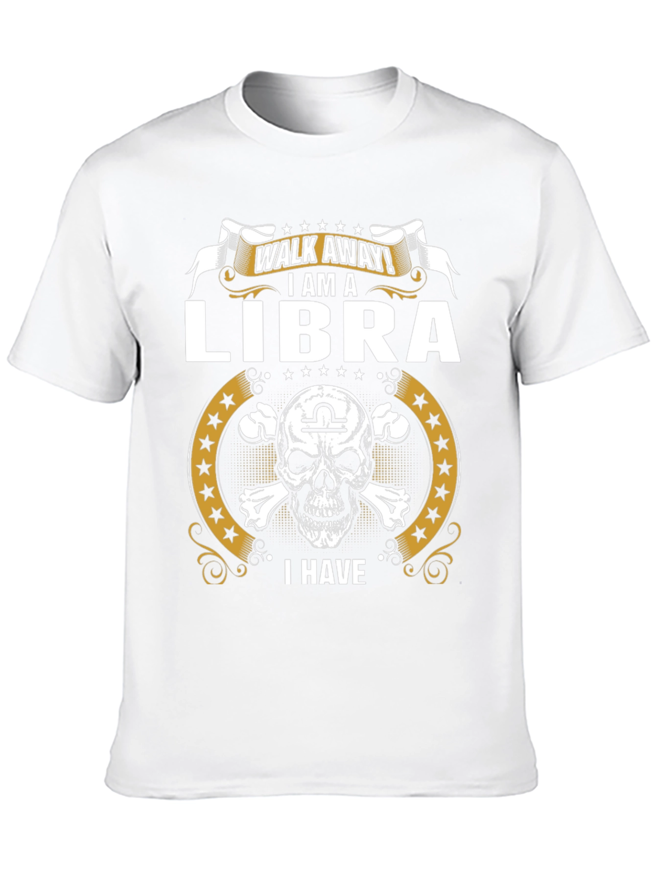 Libra Zodiac Skull T-Shirt