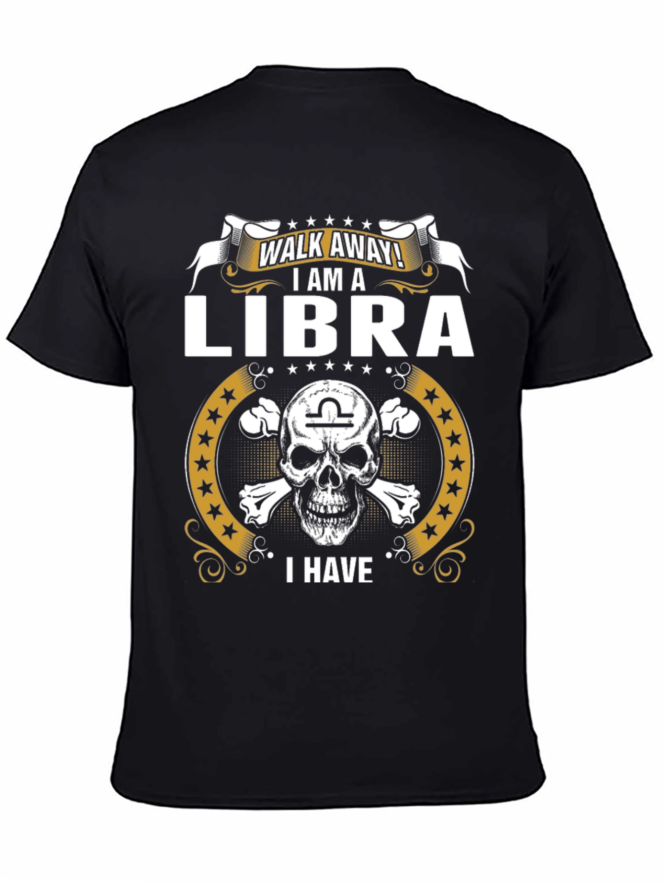 Libra Zodiac Skull T-Shirt