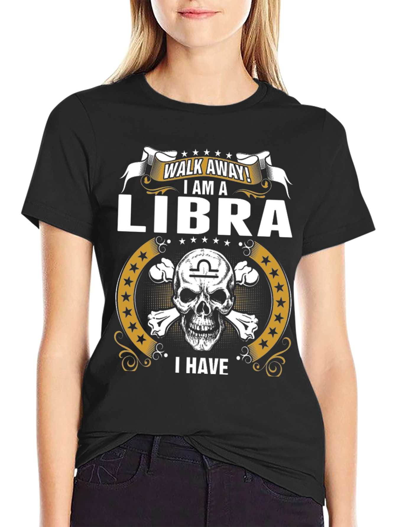 Libra Zodiac Skull T-Shirt