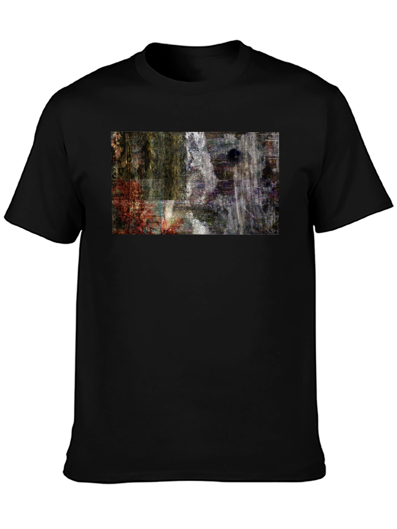 Abstract Art Print Black T-Shirt
