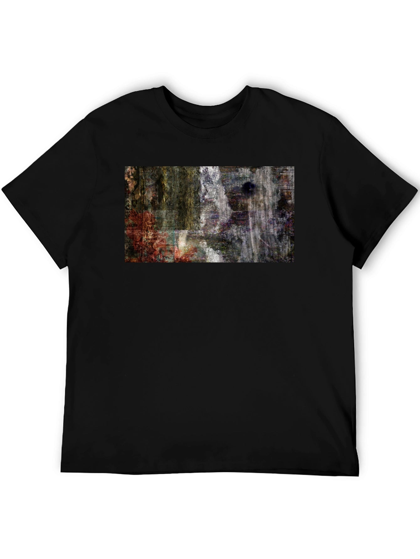 Abstract Art Print Black T-Shirt