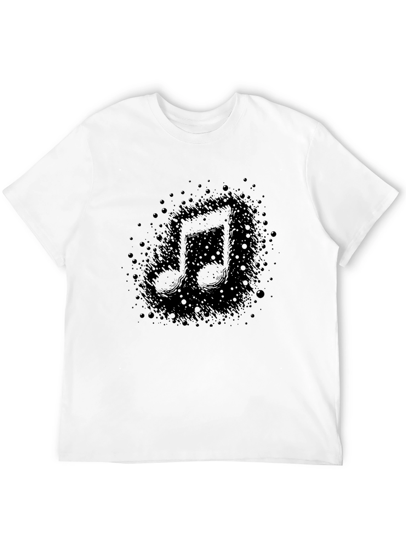 Black Music Note Graphic T-Shirt
