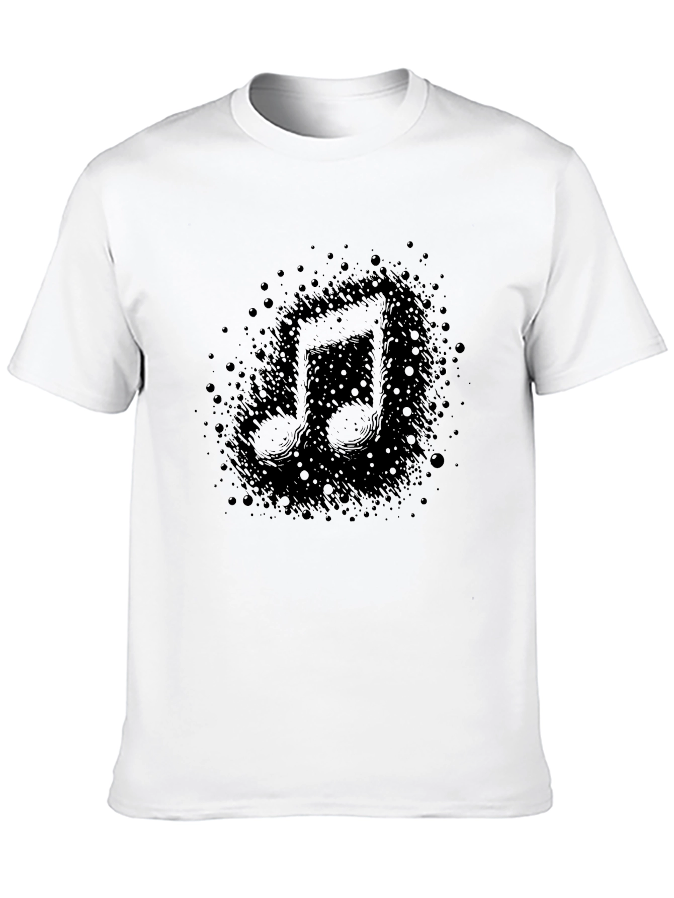Black Music Note Graphic T-Shirt